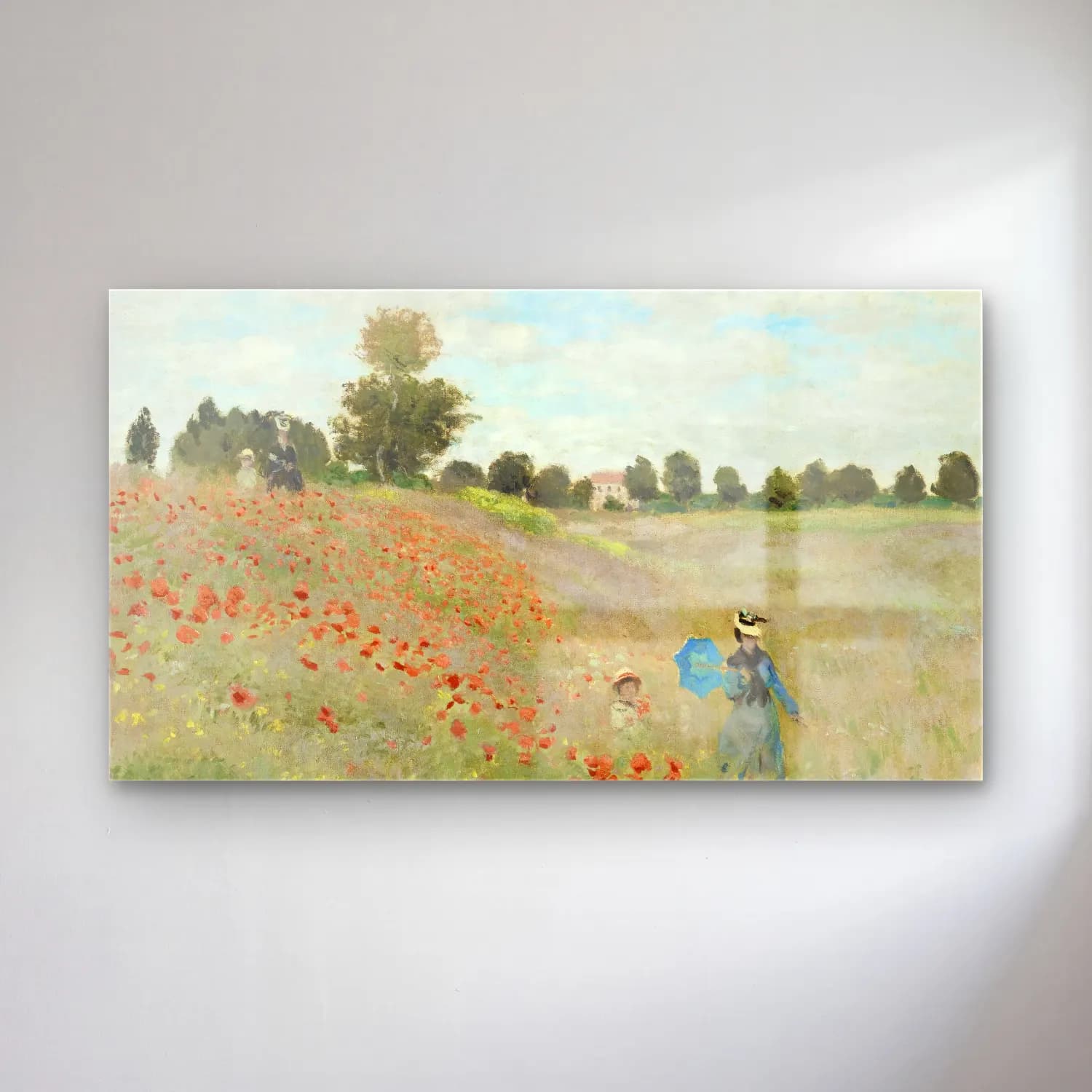 Claude Monet – The Poppy Field near Argenteuil cam tablo — Claude Monet – The Poppy Field near Argenteuil — empresyonist gelincik tarlası