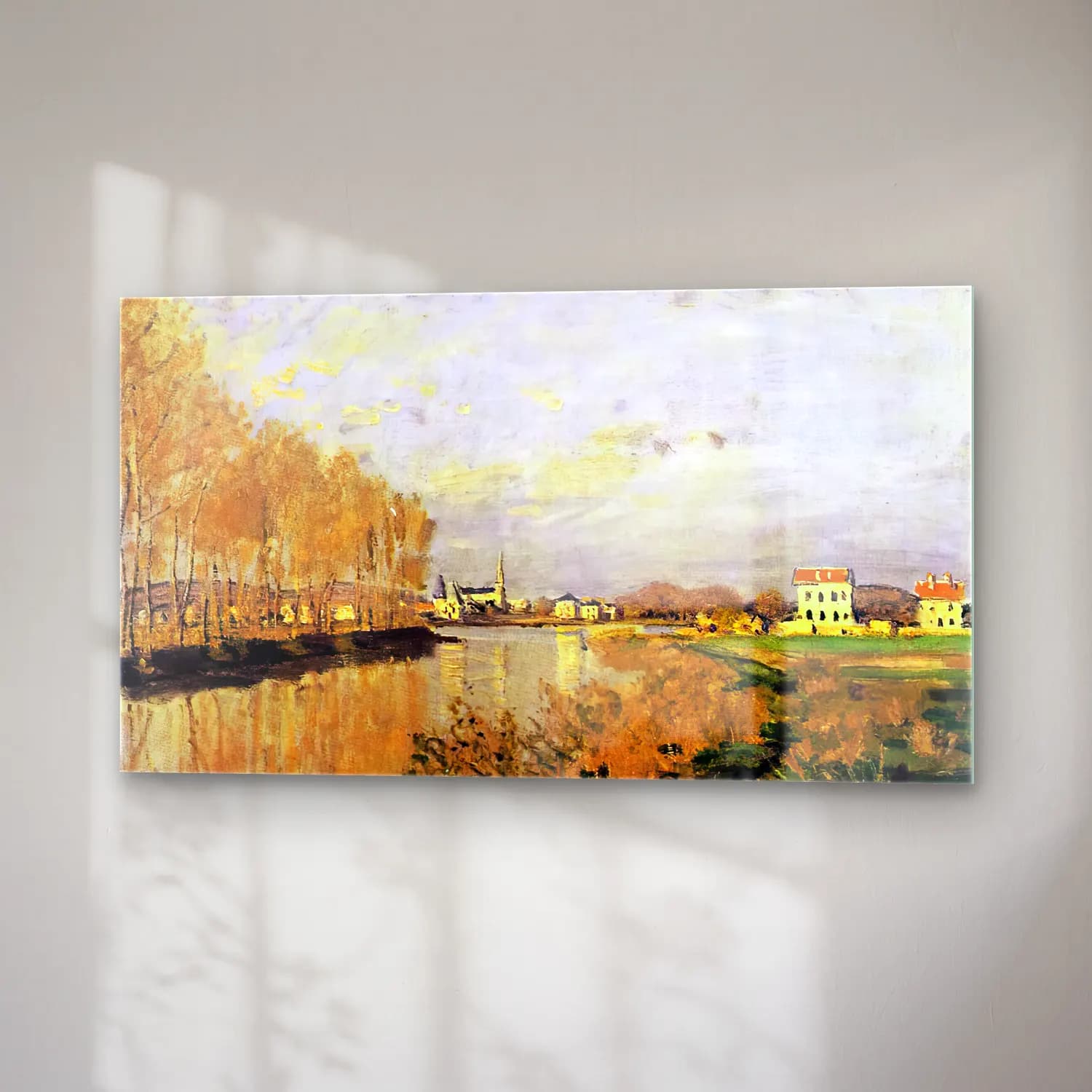 Claude Monet – The Seine at Argenteuil cam tablo — sağ açıdan görünüm