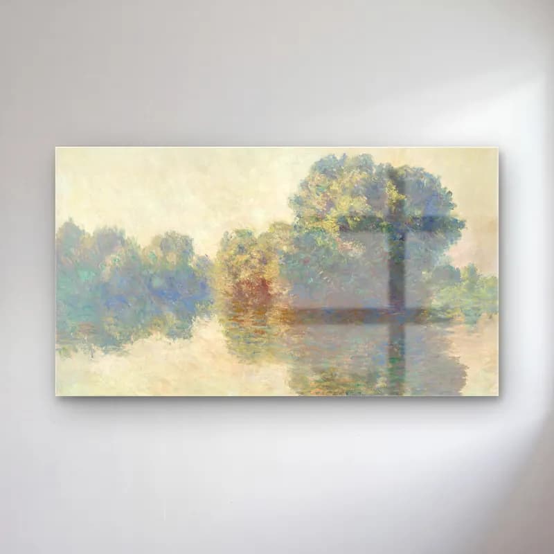 Claude Monet – The Seine at Giverny cam tablo — Claude Monet – The Seine at Giverny — empresyonist kırda nehir