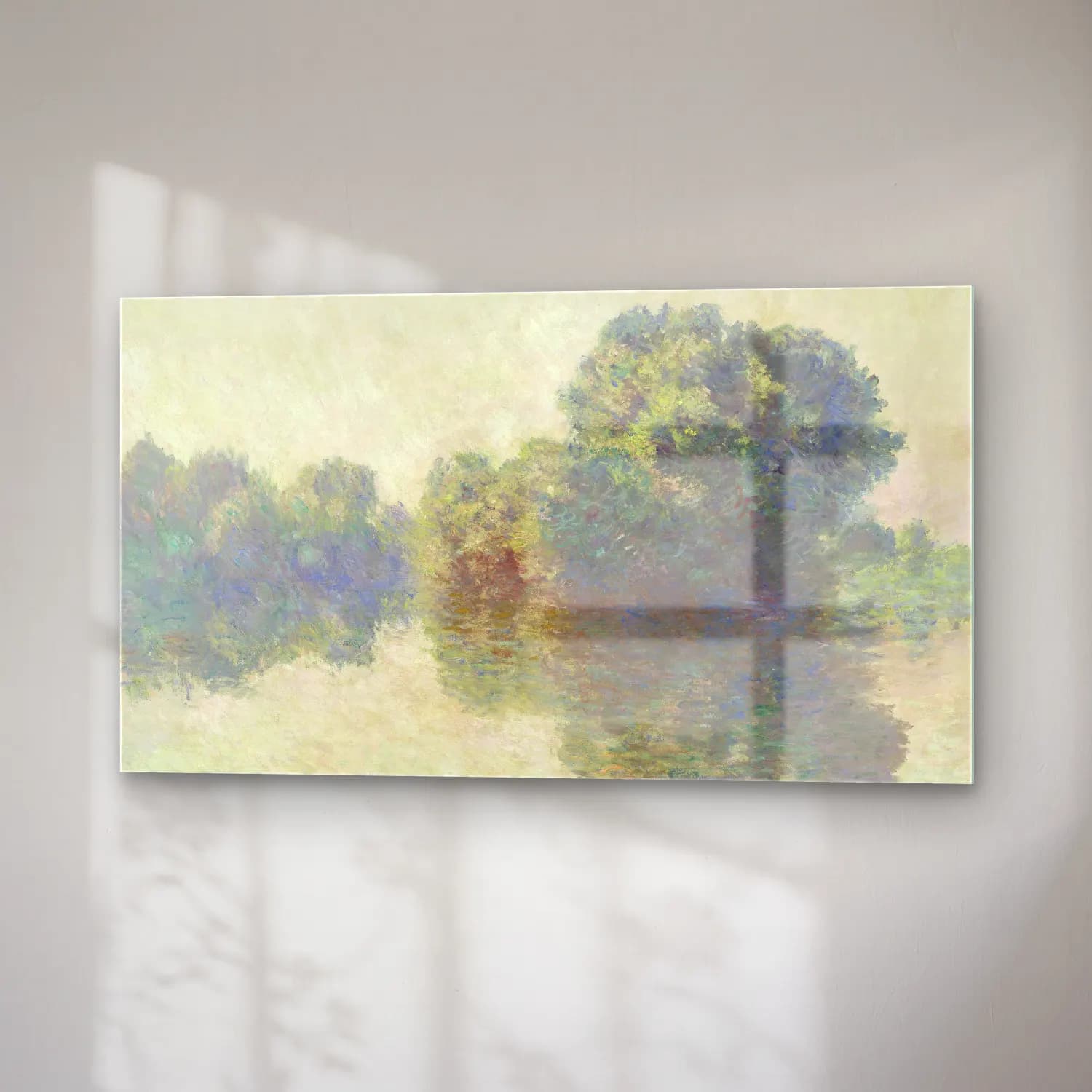 Claude Monet – The Seine at Giverny cam tablo — sağ açıdan görünüm