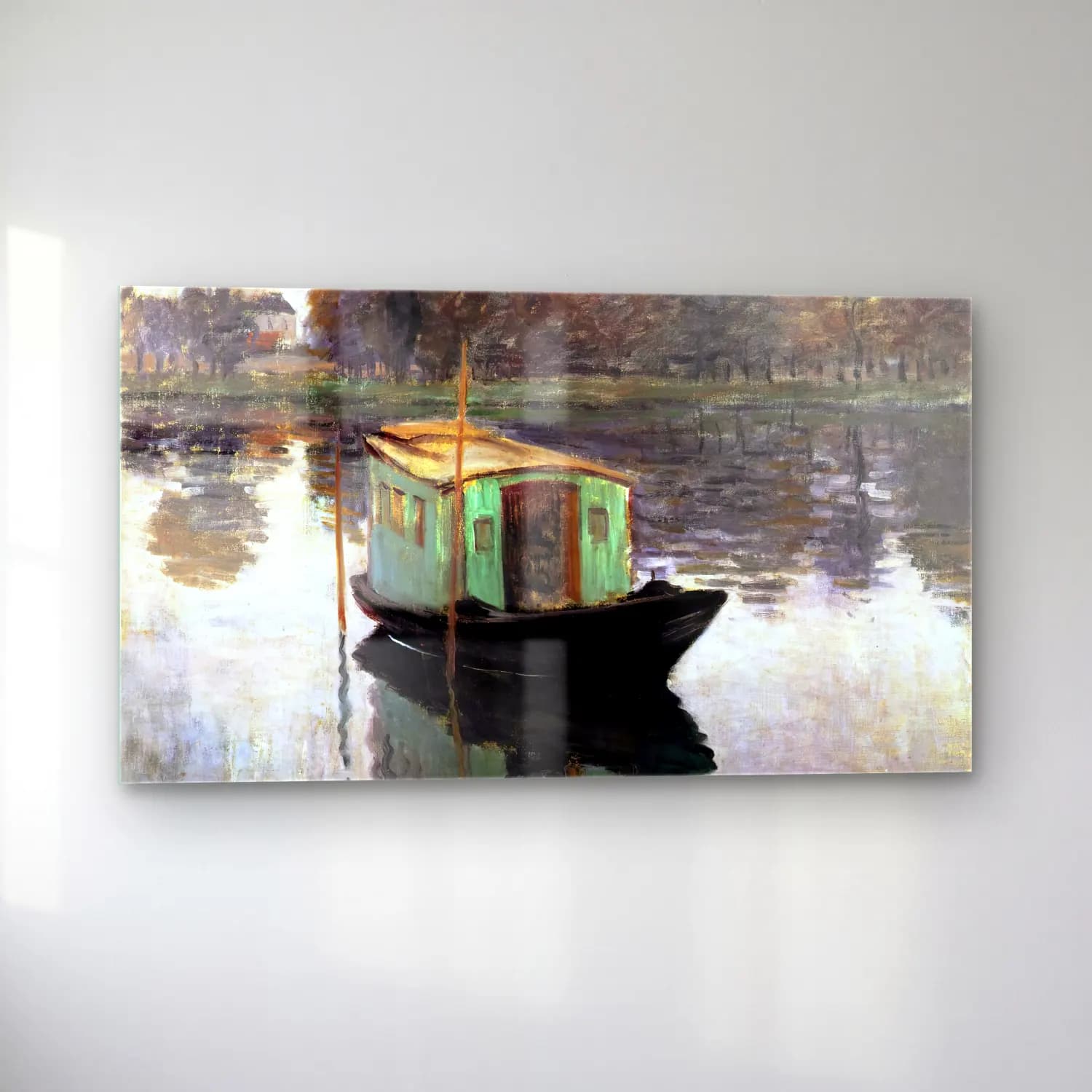 Claude Monet – The Studio Boat cam tablo — sol açıdan görünüm