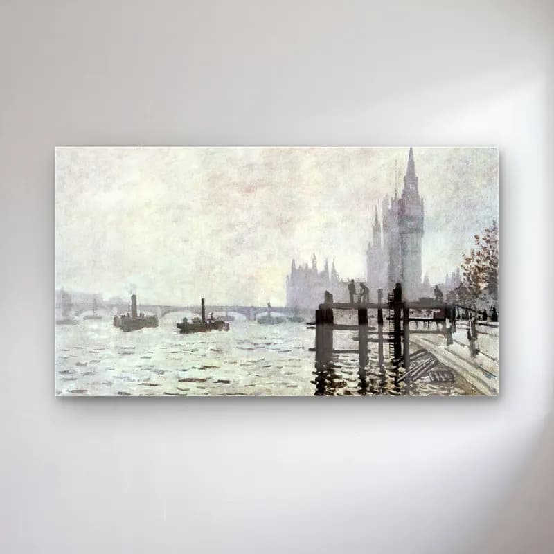 Claude Monet – The Thames below Westminster cam tablo — Claude Monet – The Thames below Westminster — empresyonist londra
