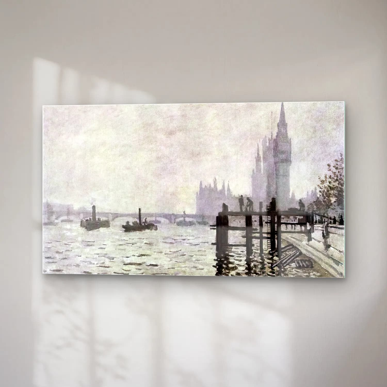 Claude Monet – The Thames below Westminster cam tablo — sağ açıdan görünüm