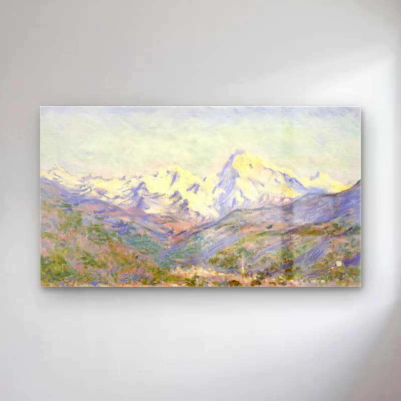 Claude Monet – The Valley of the Nervia cam tablo — Claude Monet – The Valley of the Nervia — empresyonist dağ manzarası