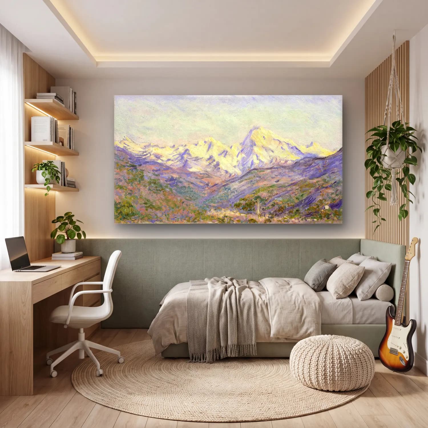 Claude Monet – The Valley of the Nervia cam tablo — genç odasında