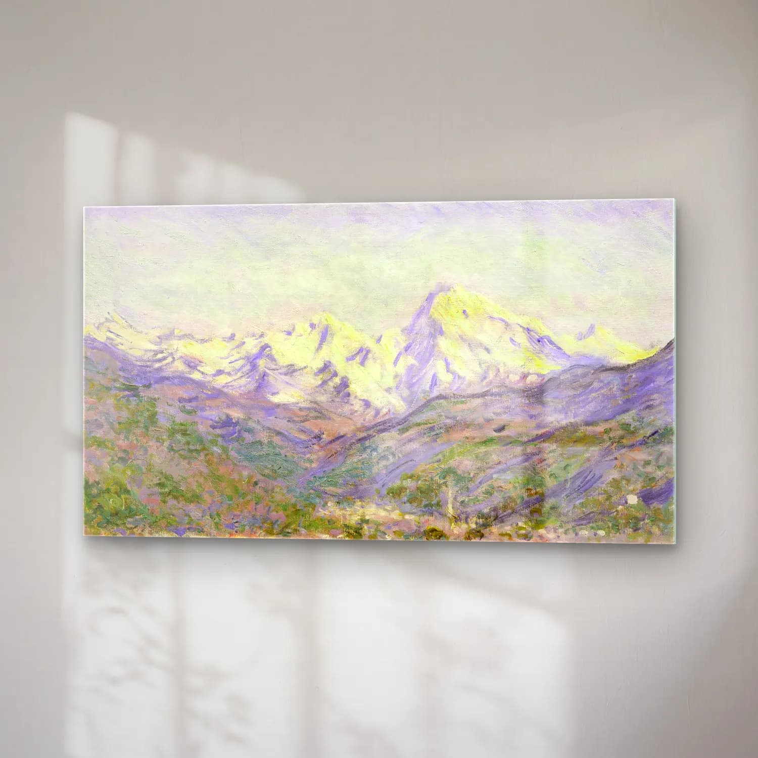 Claude Monet – The Valley of the Nervia cam tablo — sağ açıdan görünüm