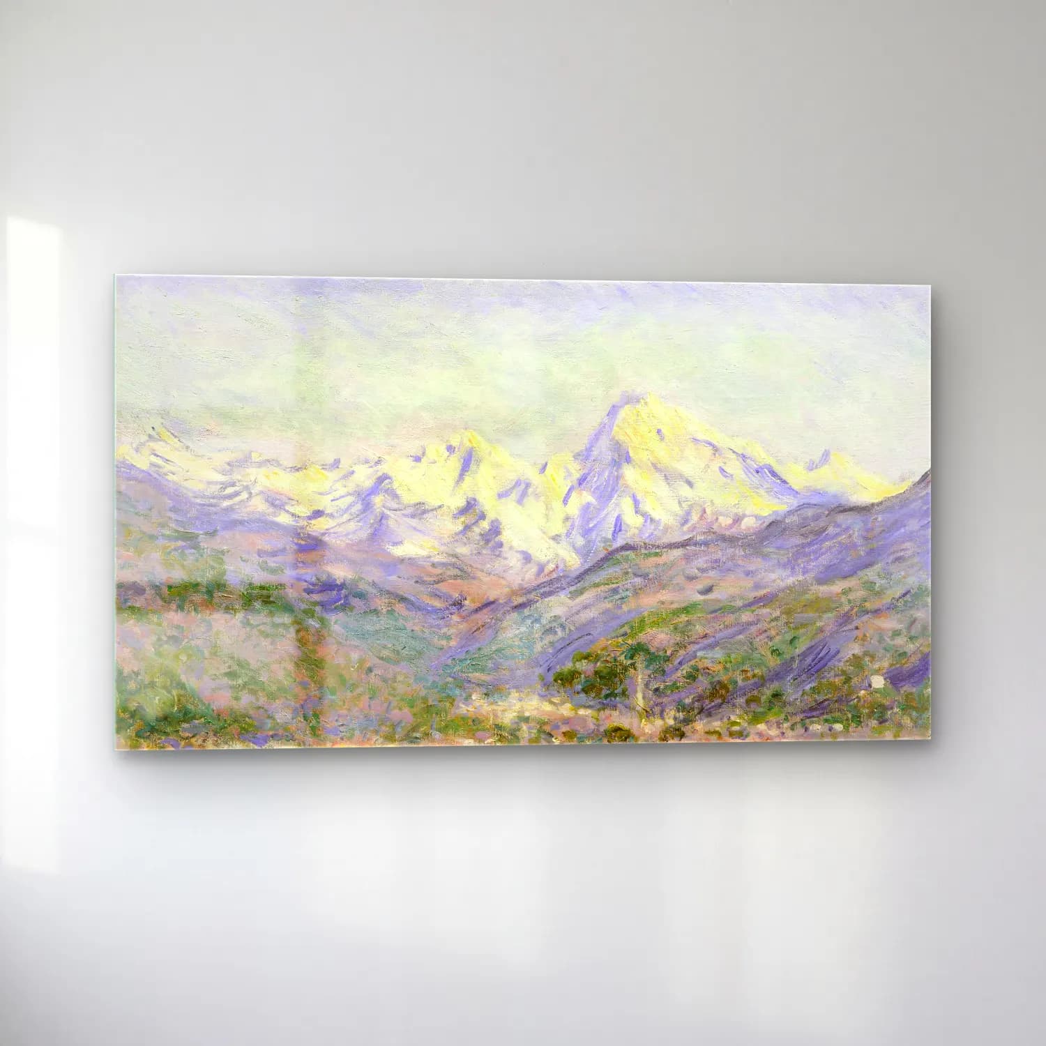 Claude Monet – The Valley of the Nervia cam tablo — sol açıdan görünüm