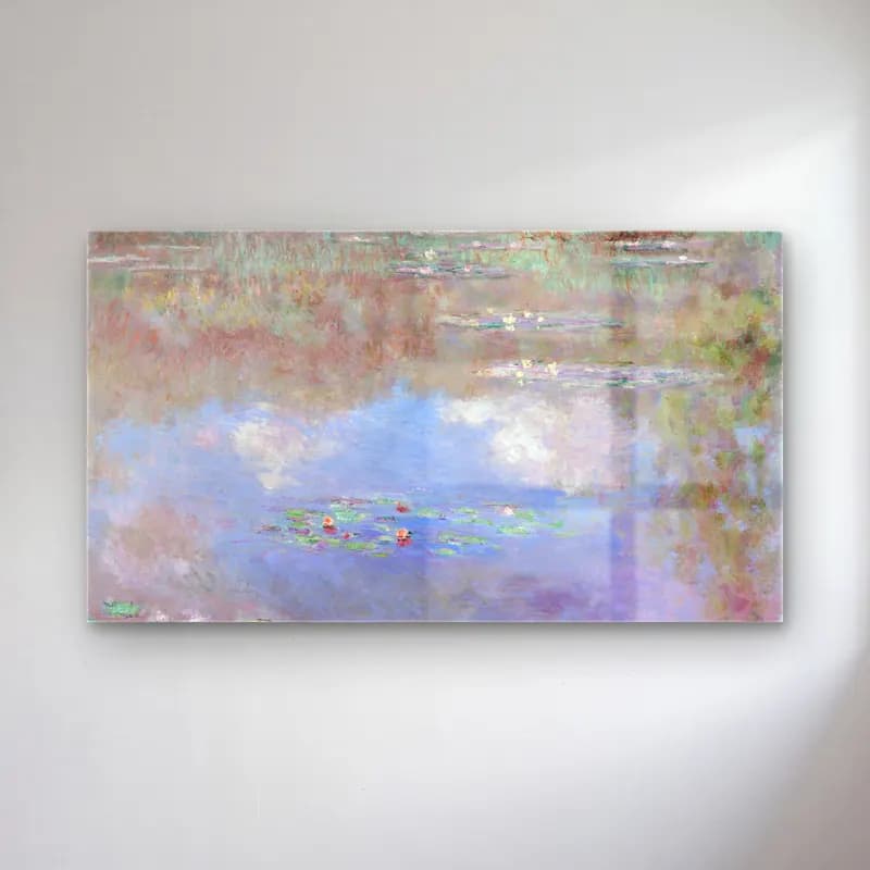 Claude Monet – The Water Lily Pond – Pastel Tonlar cam tablo — Claude Monet – The Water Lily Pond – Pastel Tonlar — empresyonist nilüfer göleti