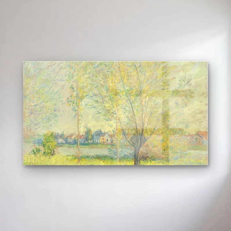 Claude Monet – The Willows cam tablo — Claude Monet – The Willows — empresyonist kırda nehir