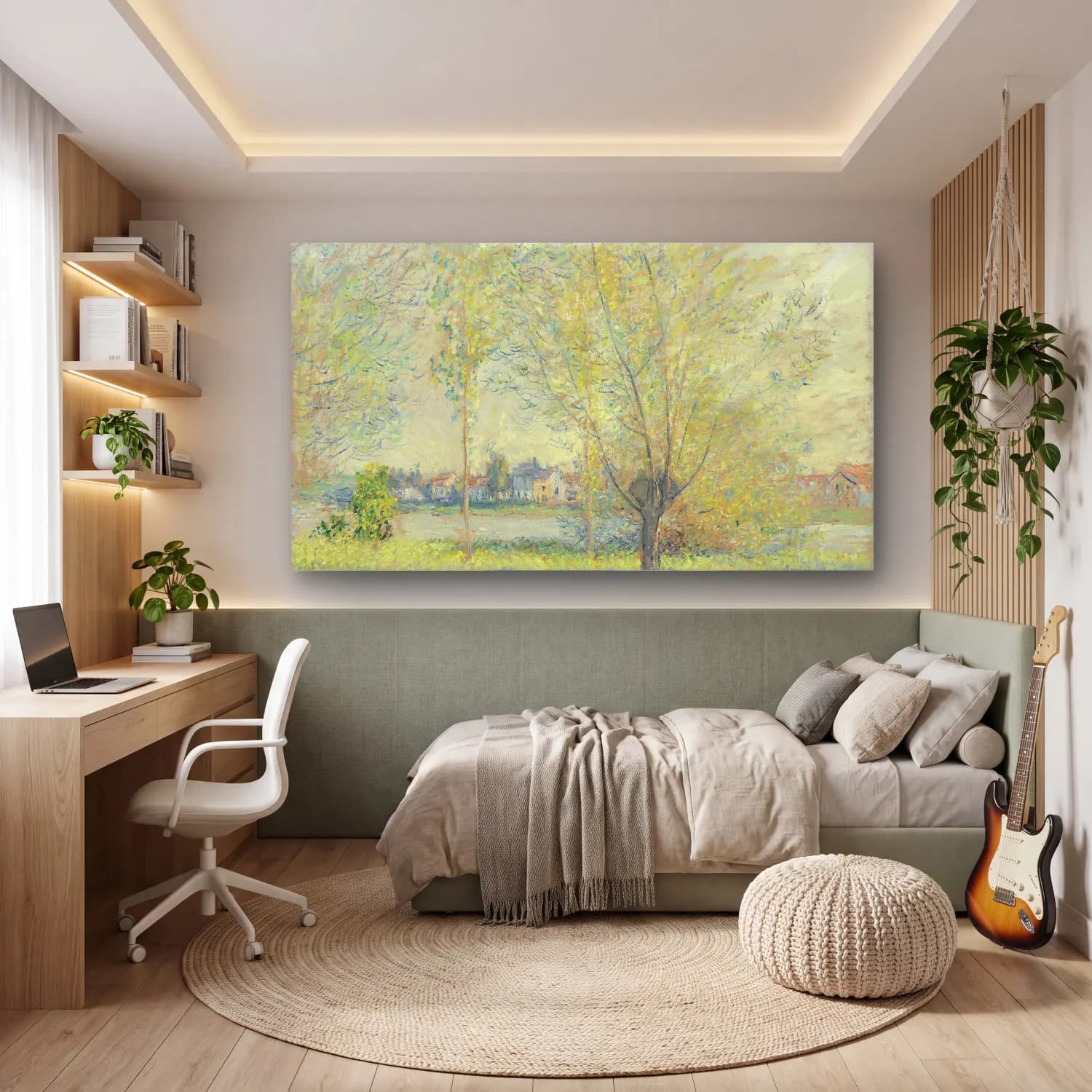 Claude Monet – The Willows cam tablo — genç odasında