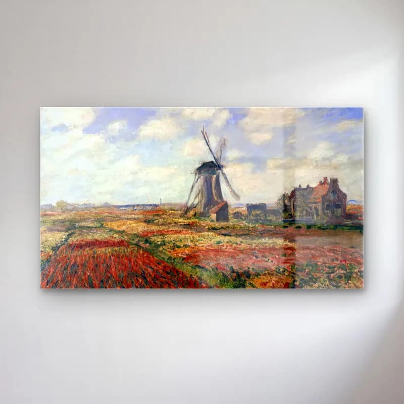 Claude Monet – Tulip Fields in Holland cam tablo — Claude Monet – Tulip Fields in Holland — empresyonist buğday tarlası