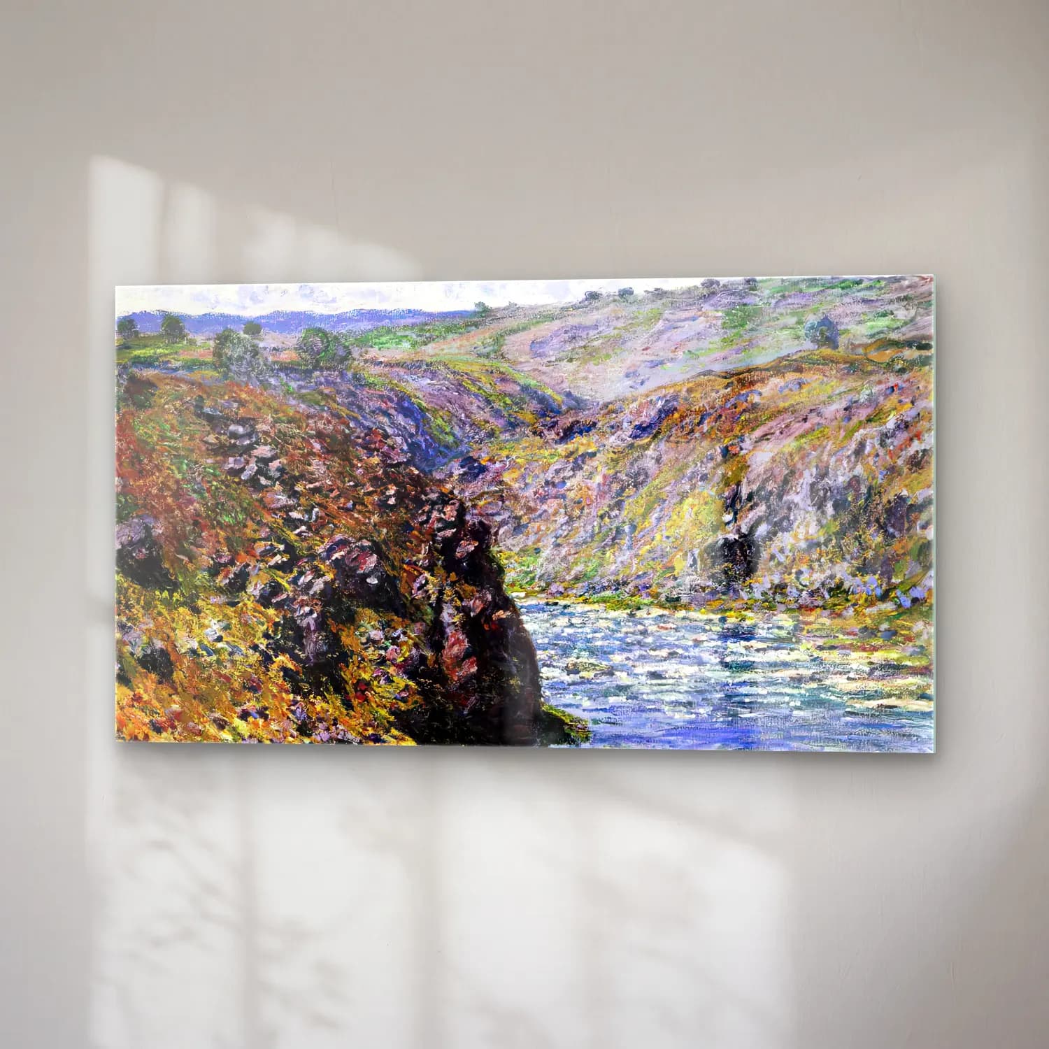 Claude Monet – Valley of the Creuse (Sunlight Effect) cam tablo — sağ açıdan görünüm