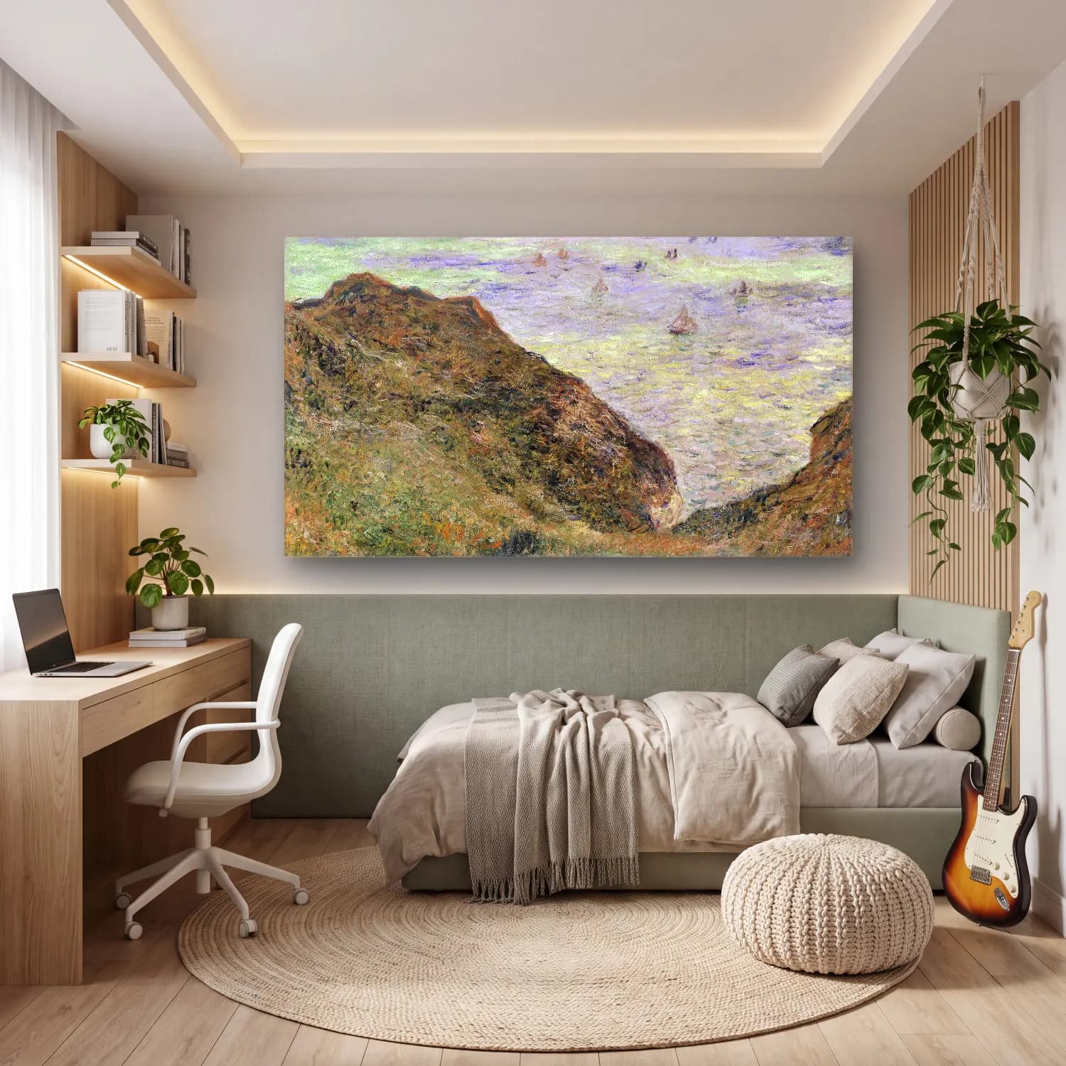 Claude Monet – View Over the Sea cam tablo — genç odasında