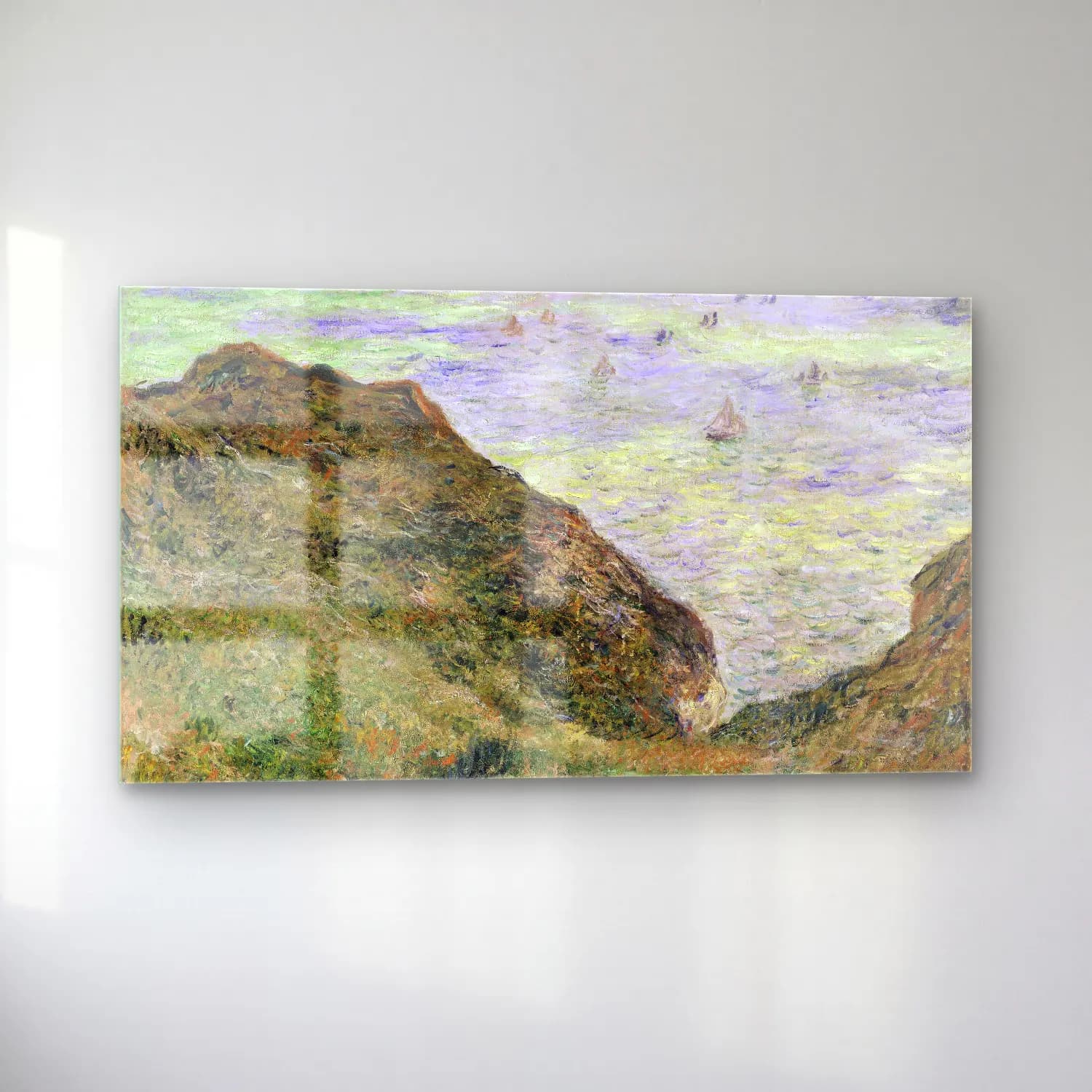Claude Monet – View Over the Sea cam tablo — sol açıdan görünüm