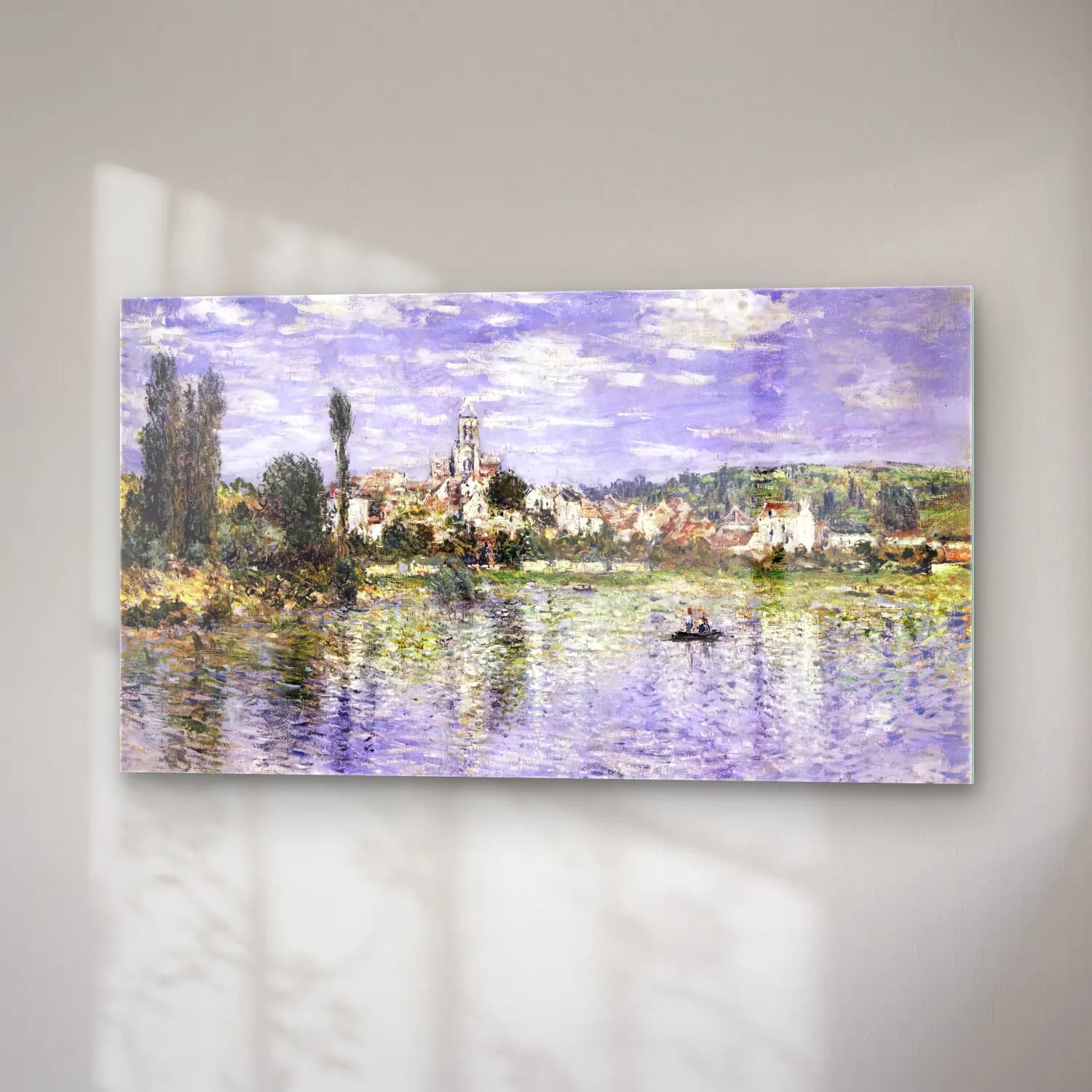 Claude Monet – View of Vétheuil in Summer cam tablo — sağ açıdan görünüm