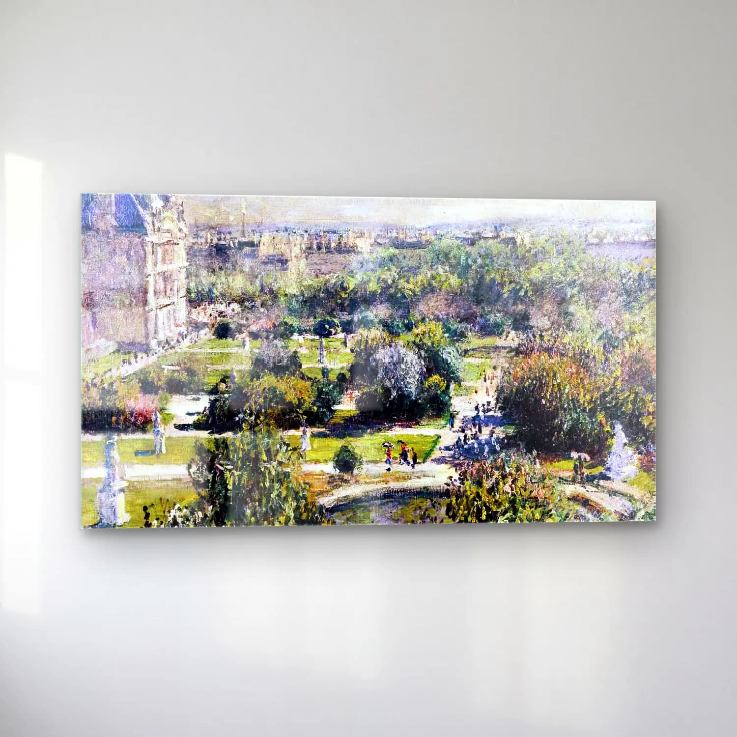 Claude Monet – View of the Tuileries Garden cam tablo — sol açıdan görünüm