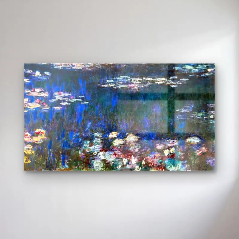 Claude Monet – Water Lilies, Green Harmony cam tablo — Claude Monet – Water Lilies, Green Harmony — empresyonist nilüfer göleti