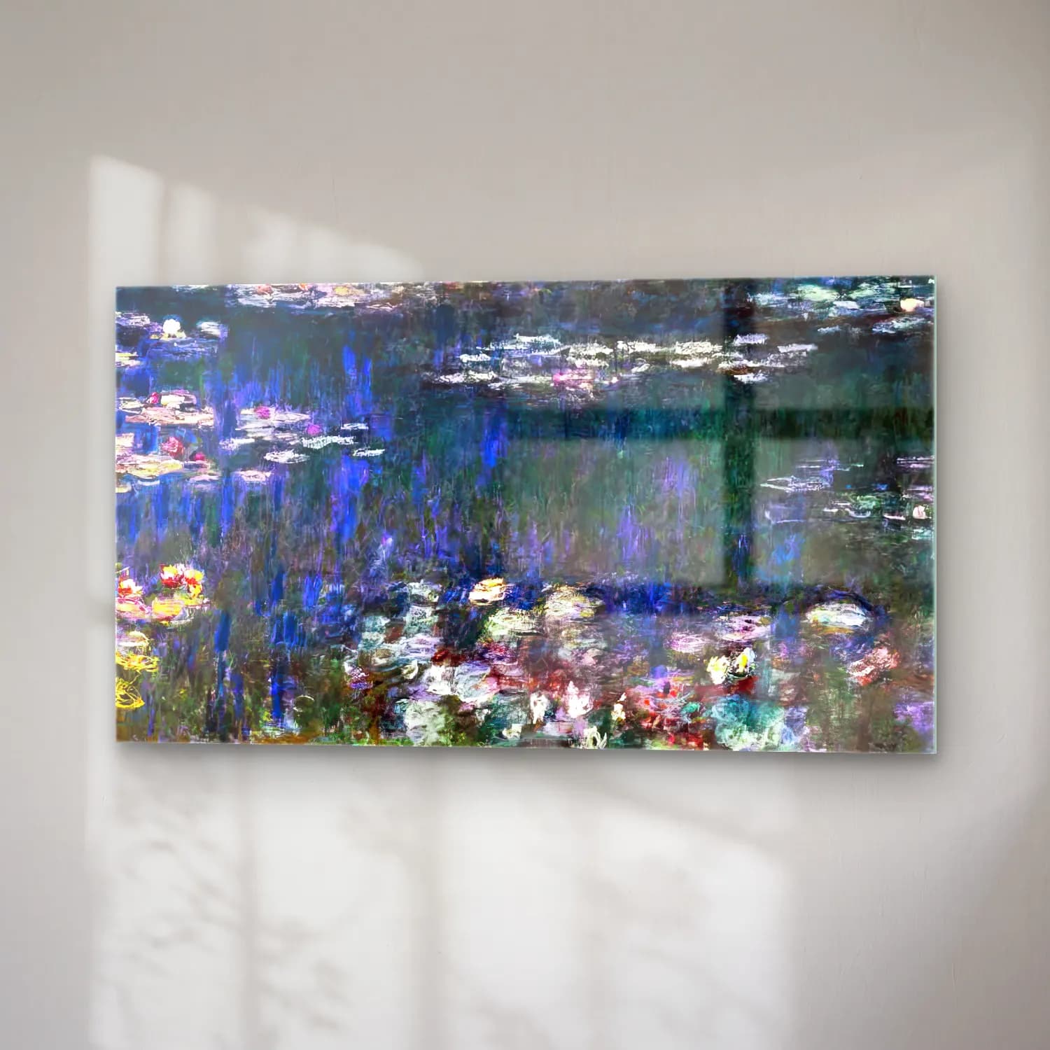 Claude Monet – Water Lilies, Green Harmony cam tablo — sağ açıdan görünüm