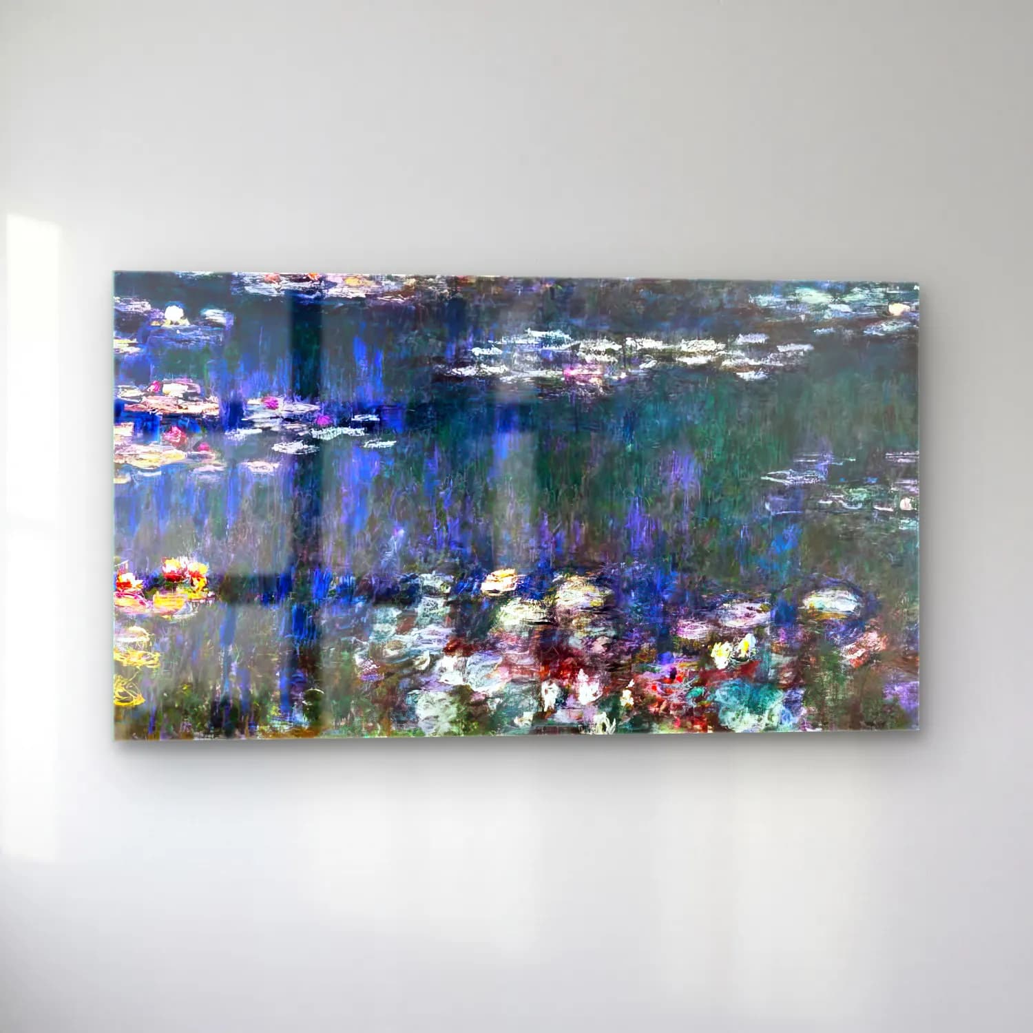 Claude Monet – Water Lilies, Green Harmony cam tablo — sol açıdan görünüm
