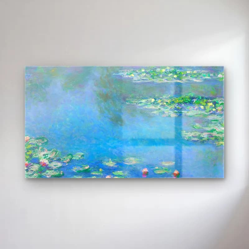 Claude Monet – Water Lilies cam tablo — Claude Monet – Water Lilies — empresyonist nilüfer göleti