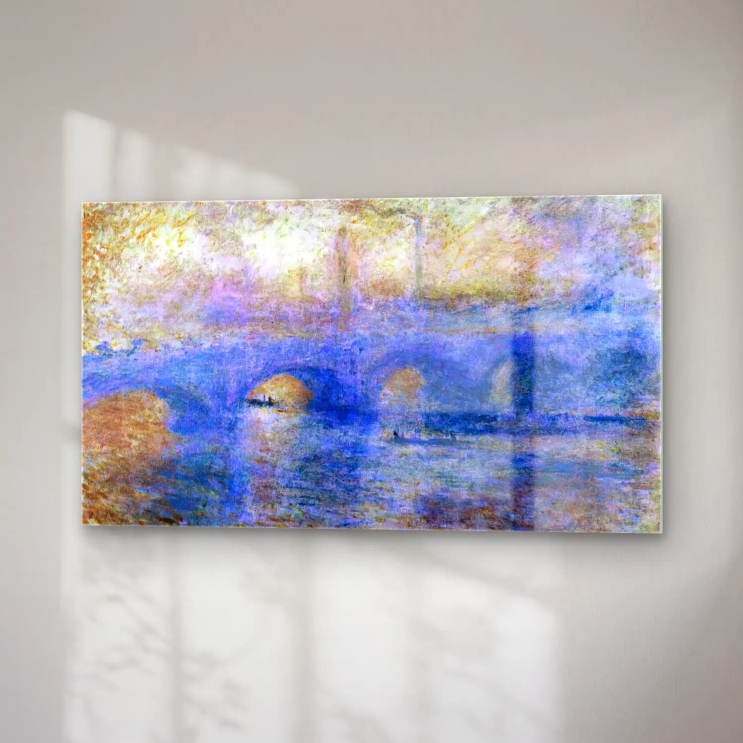 Claude Monet – Waterloo Bridge, Effect of Fog cam tablo — sağ açıdan görünüm
