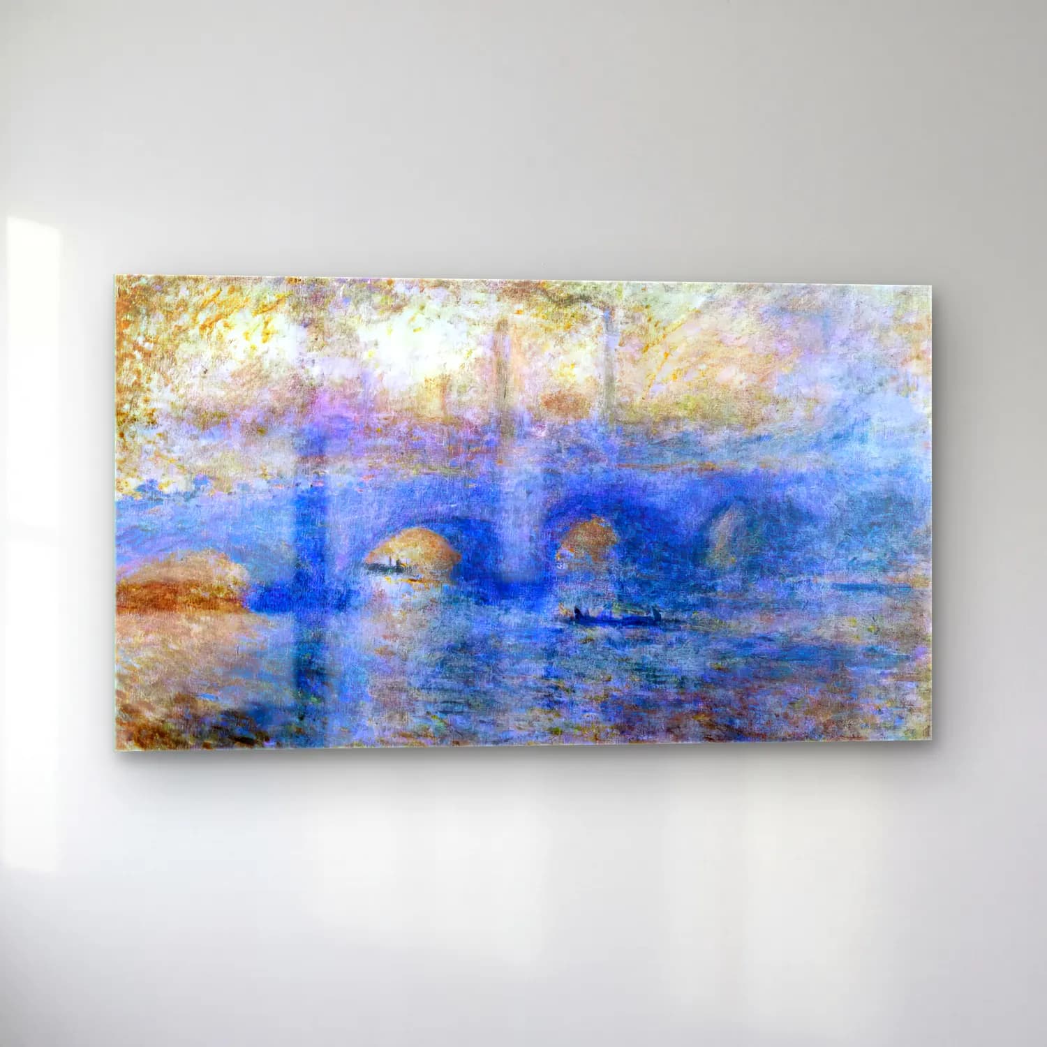 Claude Monet – Waterloo Bridge, Effect of Fog cam tablo — sol açıdan görünüm
