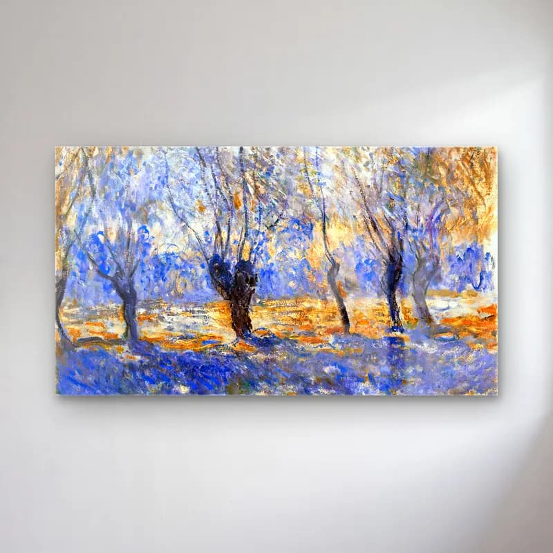 Claude Monet – Willows in Giverny cam tablo — Claude Monet – Willows in Giverny — empresyonist kiraz çiçekleri
