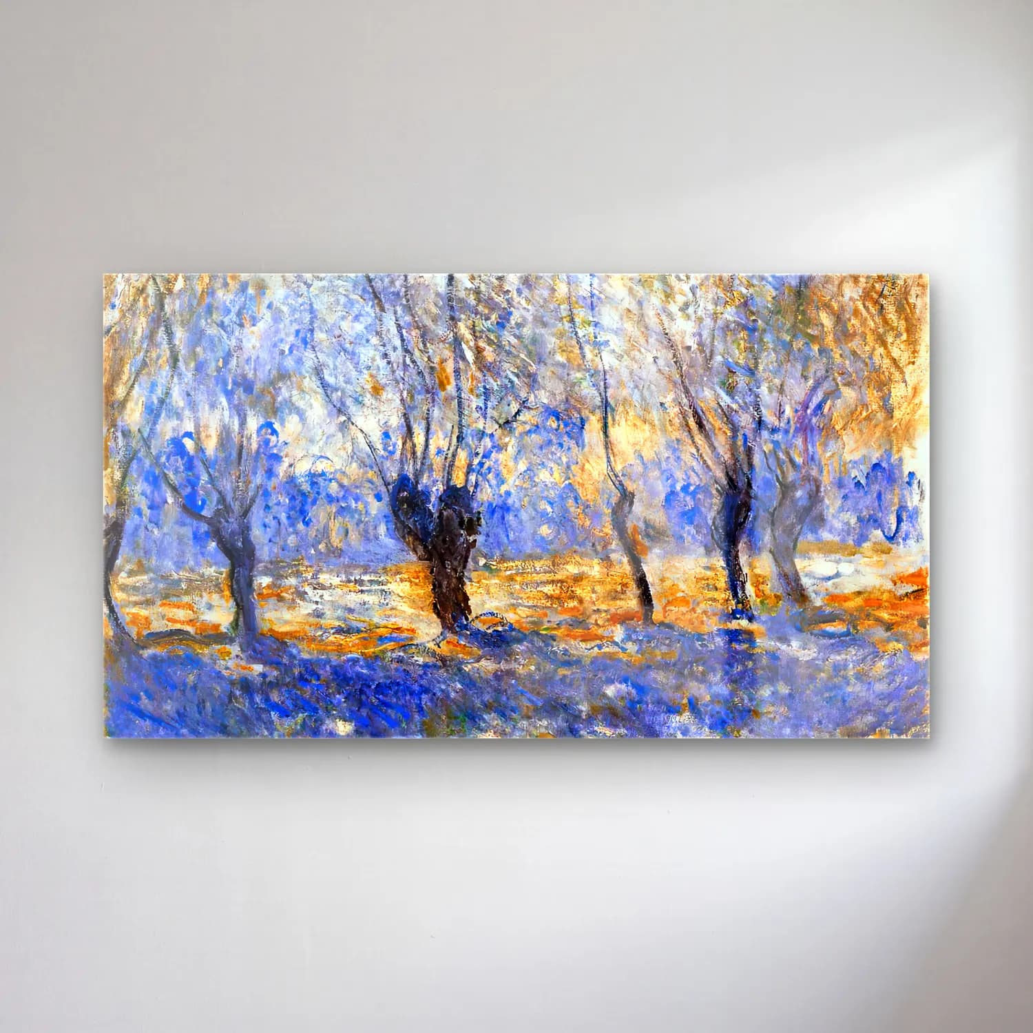 Claude Monet – Willows in Giverny cam tablo — Claude Monet – Willows in Giverny — empresyonist kiraz çiçekleri