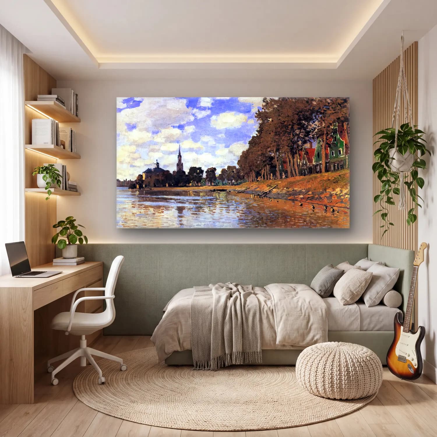 Claude Monet – Zaandam cam tablo — genç odasında