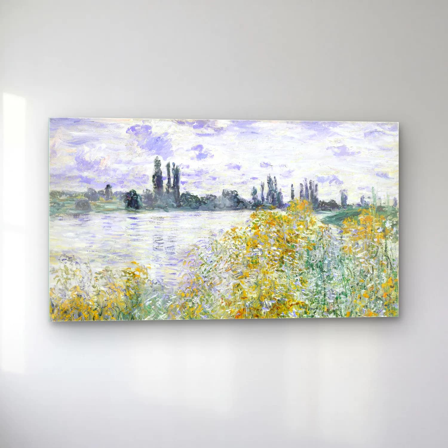 Claude Monet – Île aux Fleurs near Vétheuil cam tablo — sol açıdan görünüm