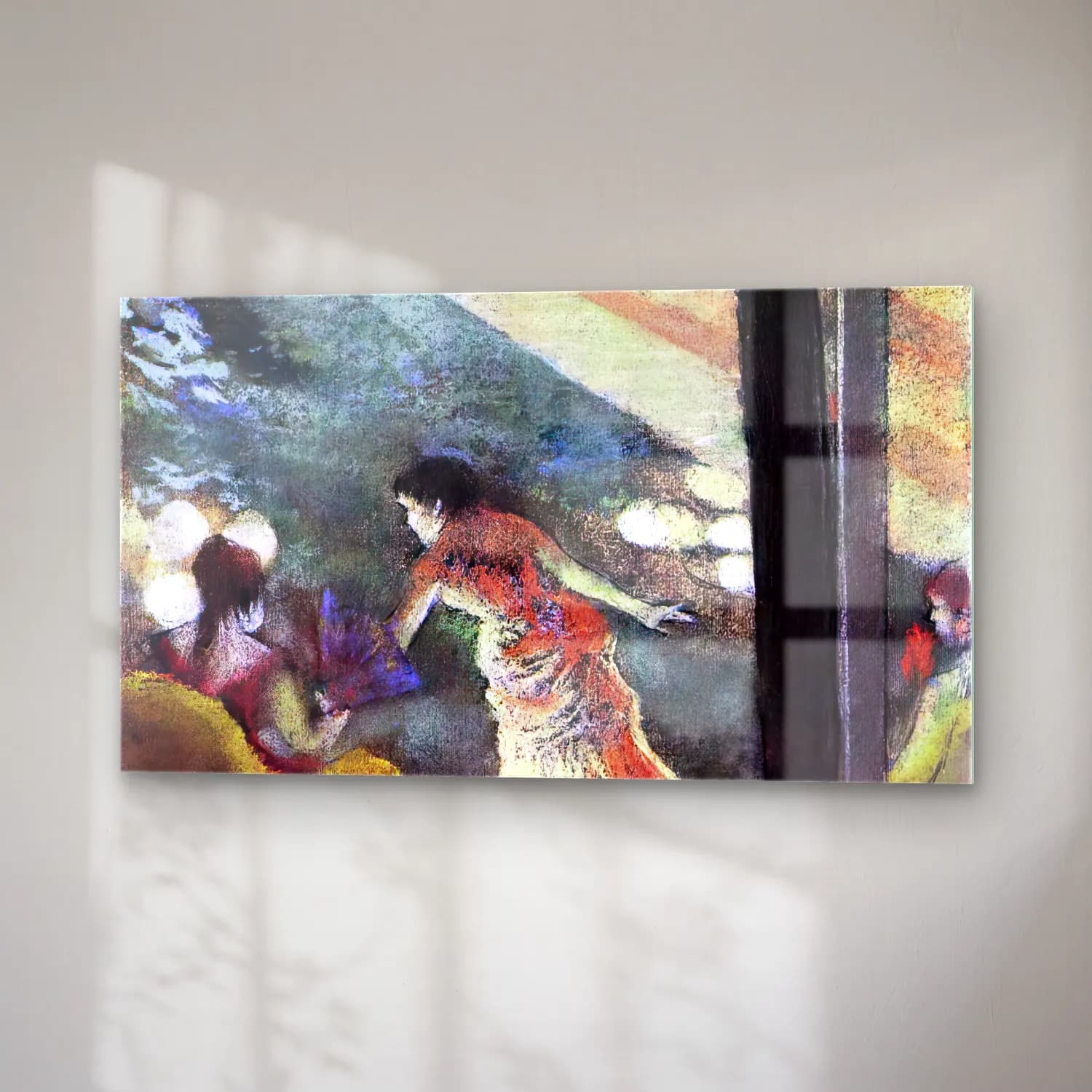 Edgar Degas – At the Café des Ambassadeurs cam tablo — sağ açıdan görünüm