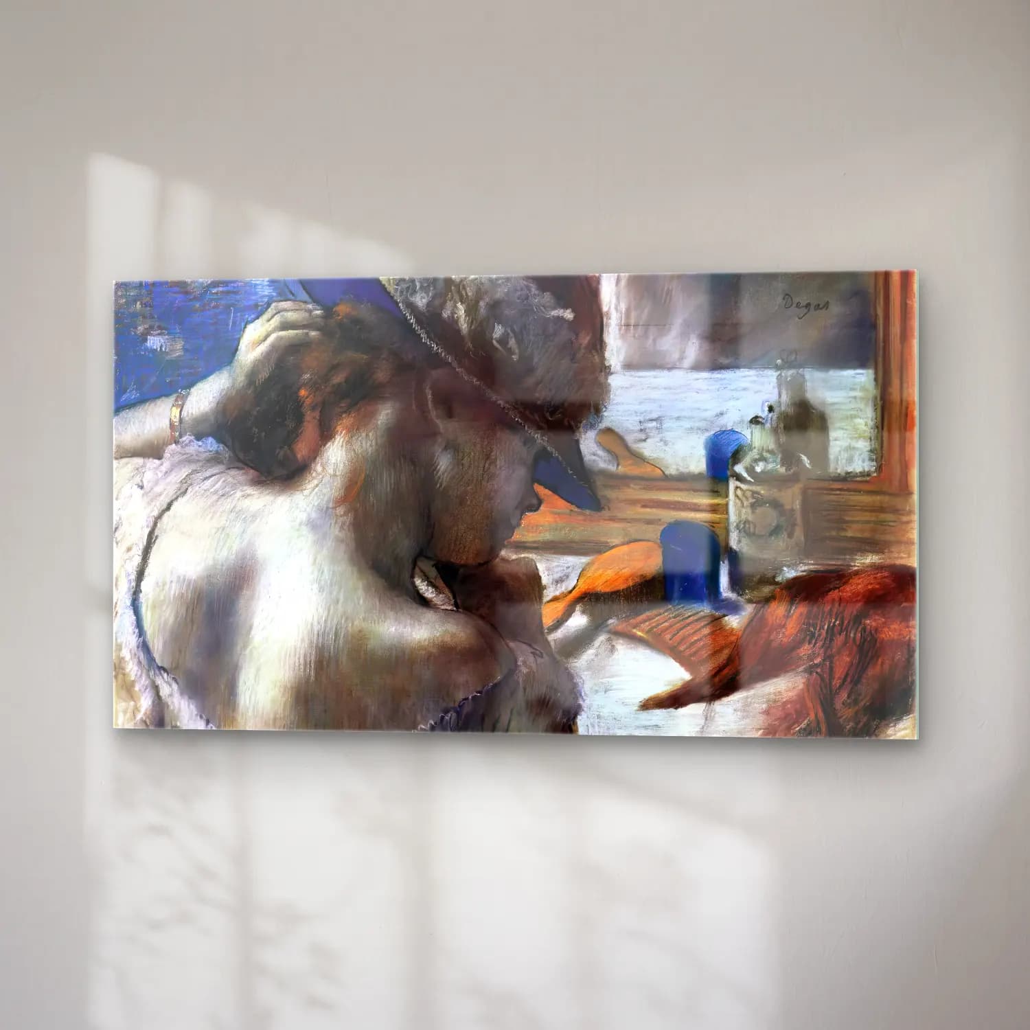 Edgar Degas – At the Mirror cam tablo — sağ açıdan görünüm