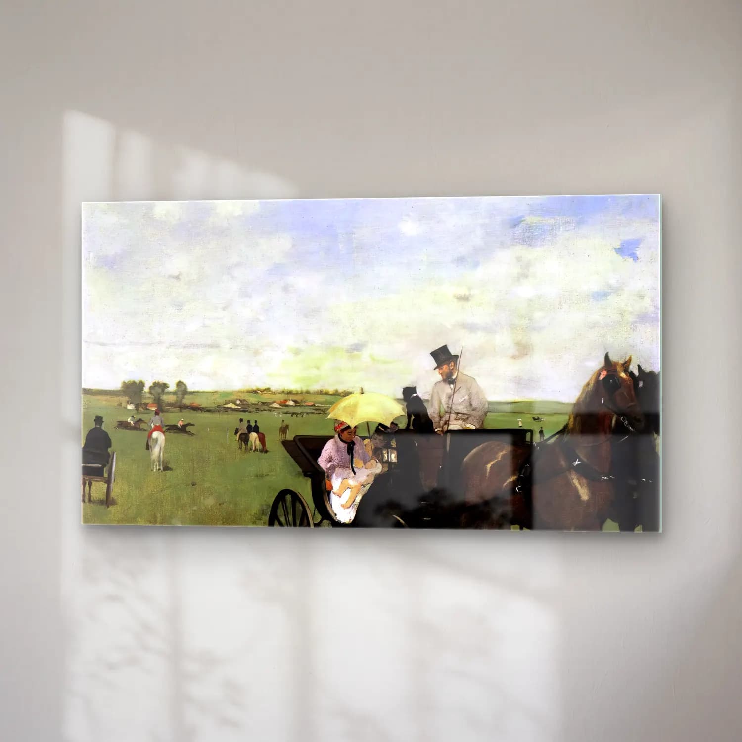 Edgar Degas – At the Races in the Countryside cam tablo — sağ açıdan görünüm