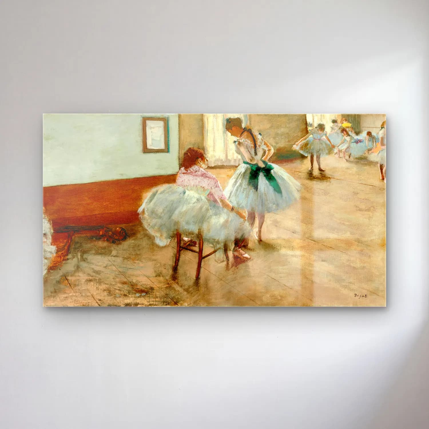 Edgar Degas – Ballet Class cam tablo — Edgar Degas – Ballet Class — empresyonist dansçılar