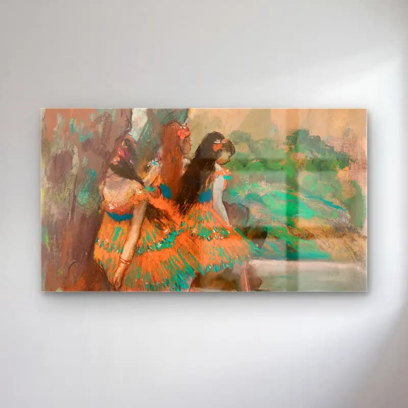 Edgar Degas – Ballet Dancers cam tablo — Edgar Degas – Ballet Dancers — empresyonist dansçılar