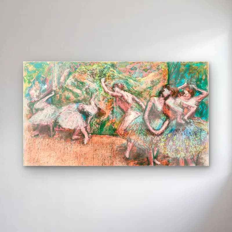 Edgar Degas – Ballet Scene cam tablo — Edgar Degas – Ballet Scene — empresyonist dansçılar