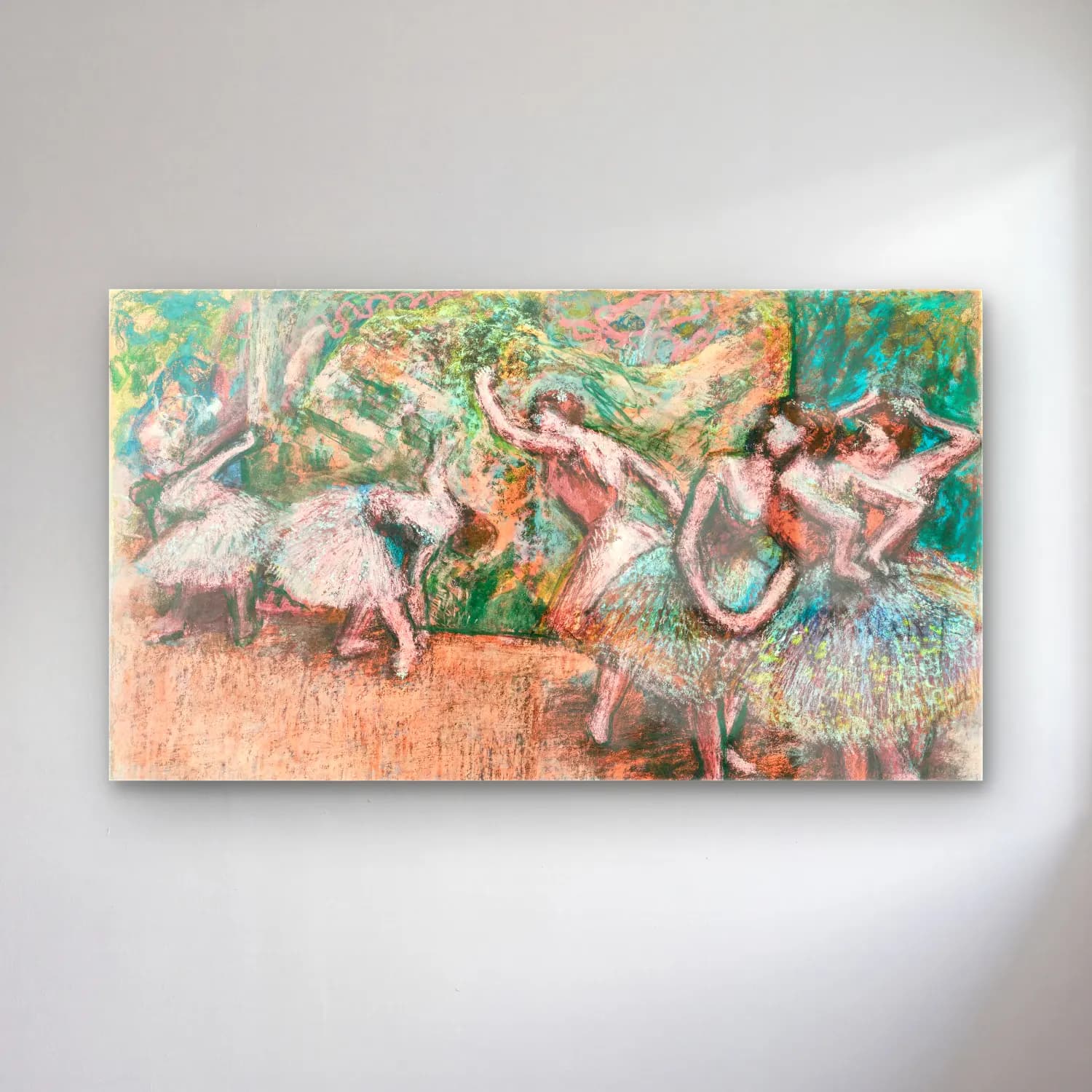 Edgar Degas – Ballet Scene cam tablo — Edgar Degas – Ballet Scene — empresyonist dansçılar