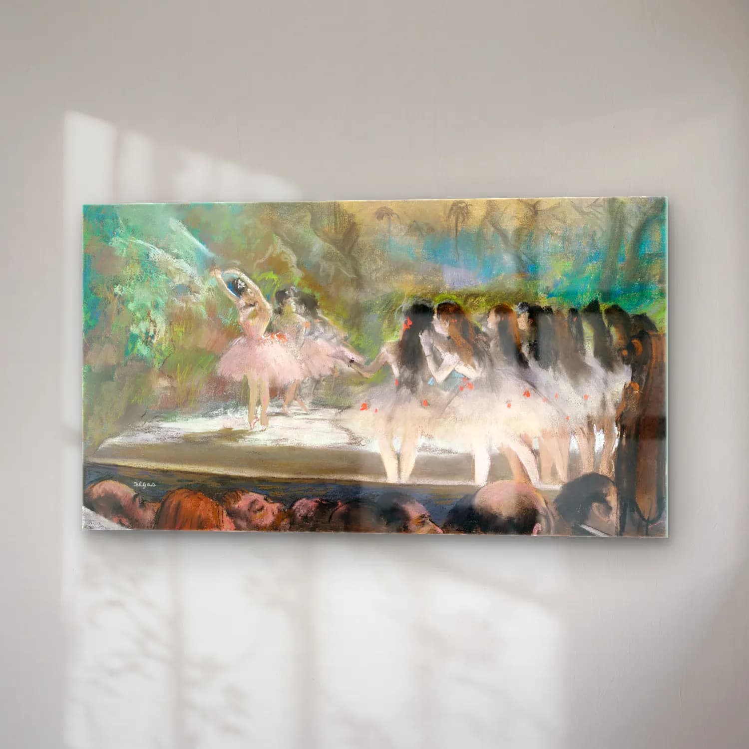 Edgar Degas – Ballet at Paris Opera cam tablo — sağ açıdan görünüm