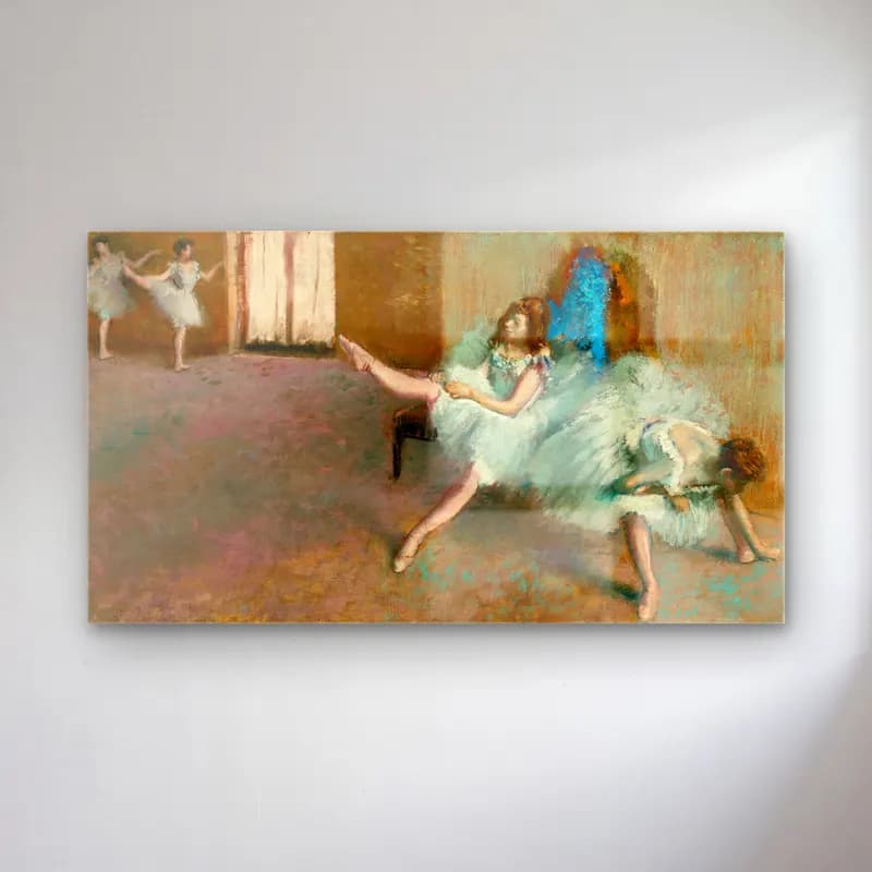 Edgar Degas – Before the Ballet cam tablo — Edgar Degas – Before the Ballet — empresyonist dansçılar