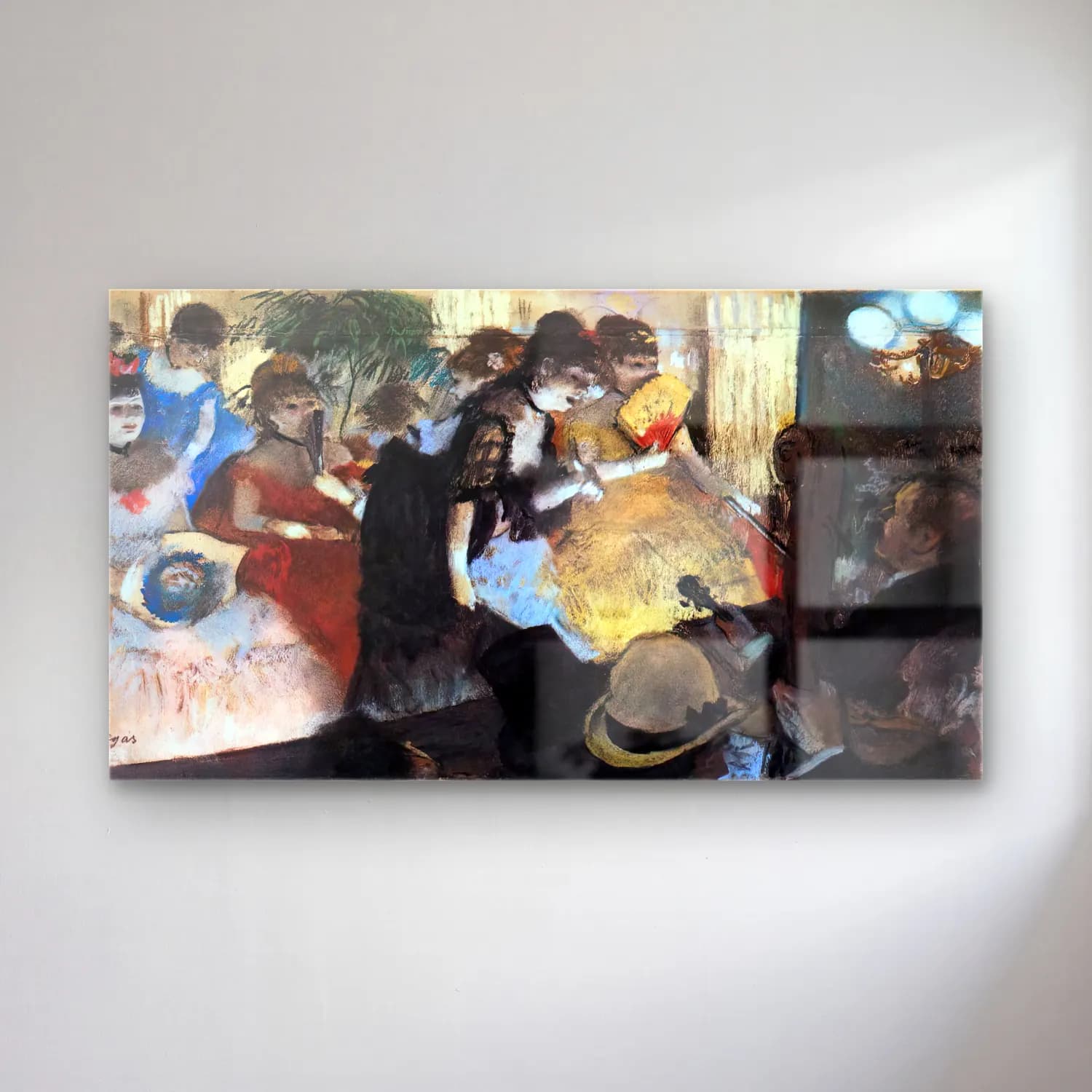 Edgar Degas – Cabaret cam tablo — Edgar Degas – Cabaret — empresyonist dansçılar