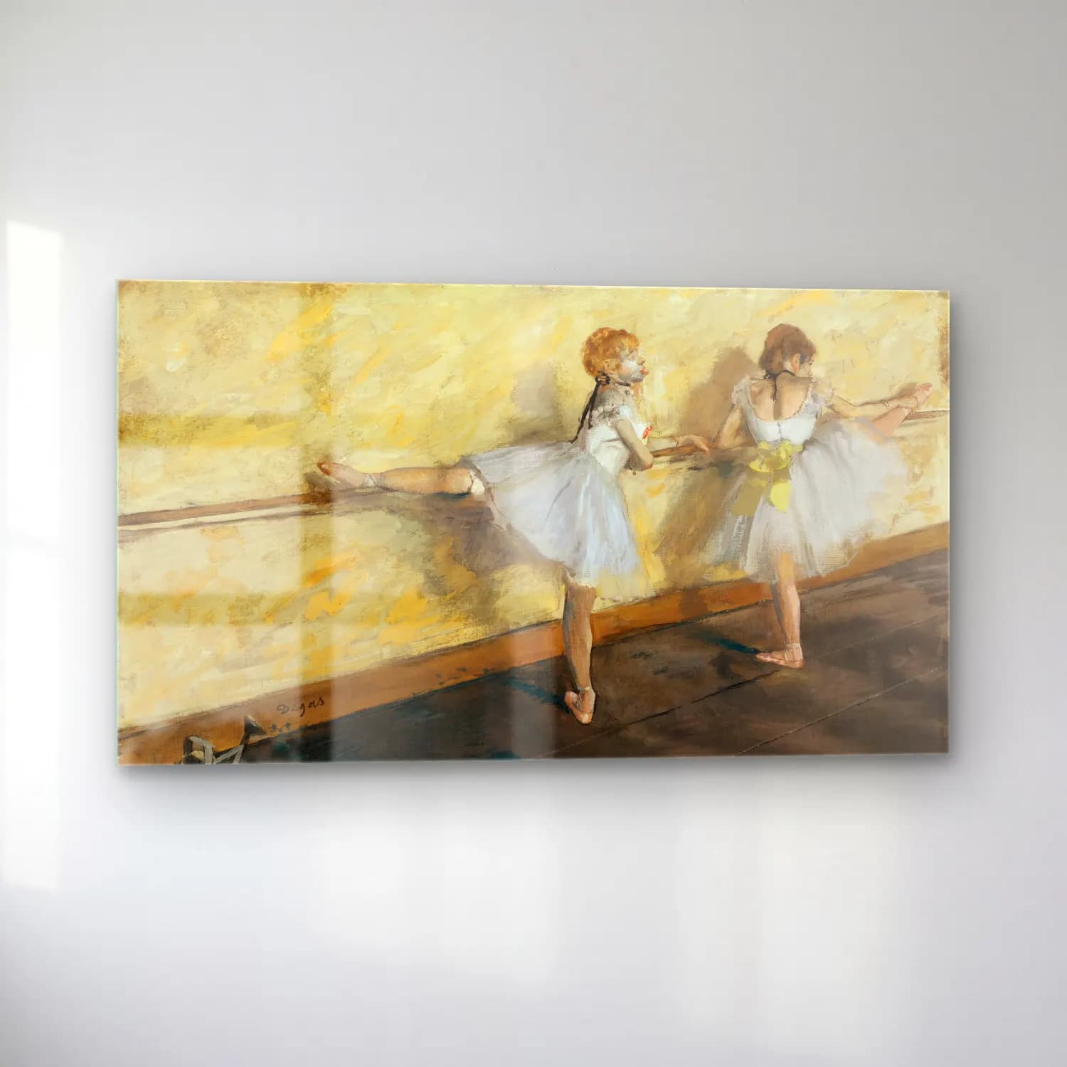 Edgar Degas – Dancer Practicing at the Barre cam tablo — sol açıdan görünüm