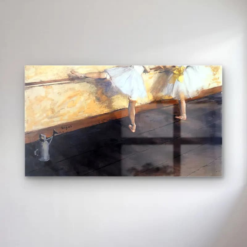 Edgar Degas – Dancers Practicing at the Bar cam tablo — Edgar Degas – Dancers Practicing at the Bar — empresyonist balerin