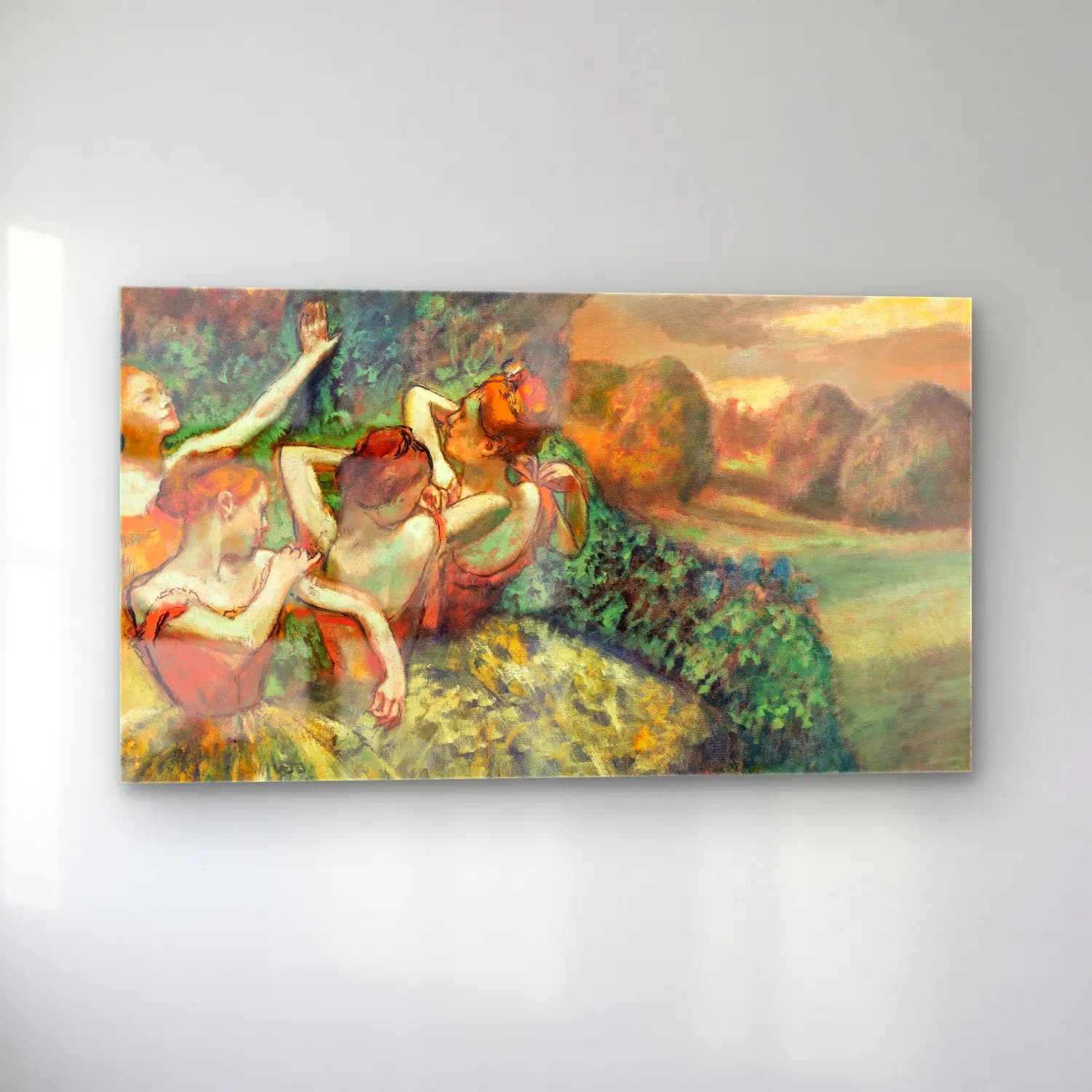 Edgar Degas – Four Dancers cam tablo — sol açıdan görünüm