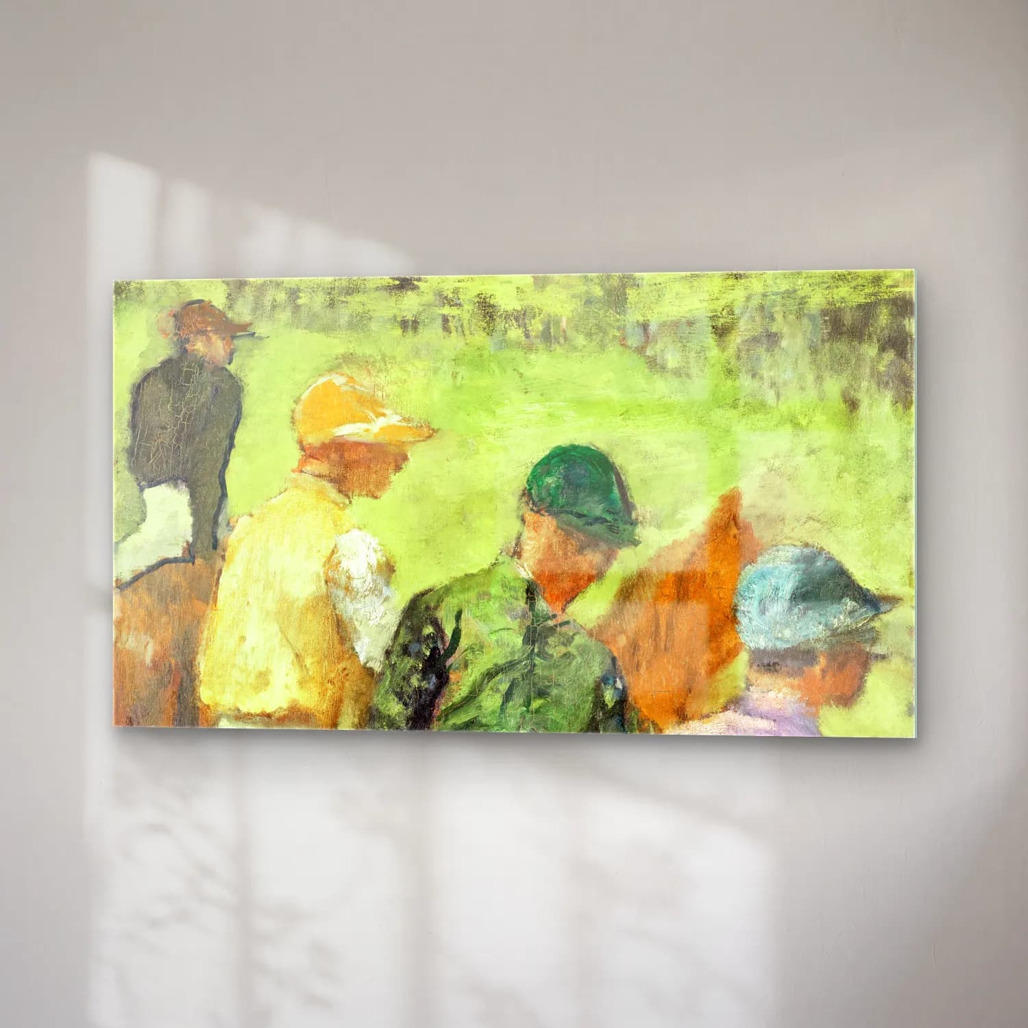 Edgar Degas – Four Jockey cam tablo — sağ açıdan görünüm