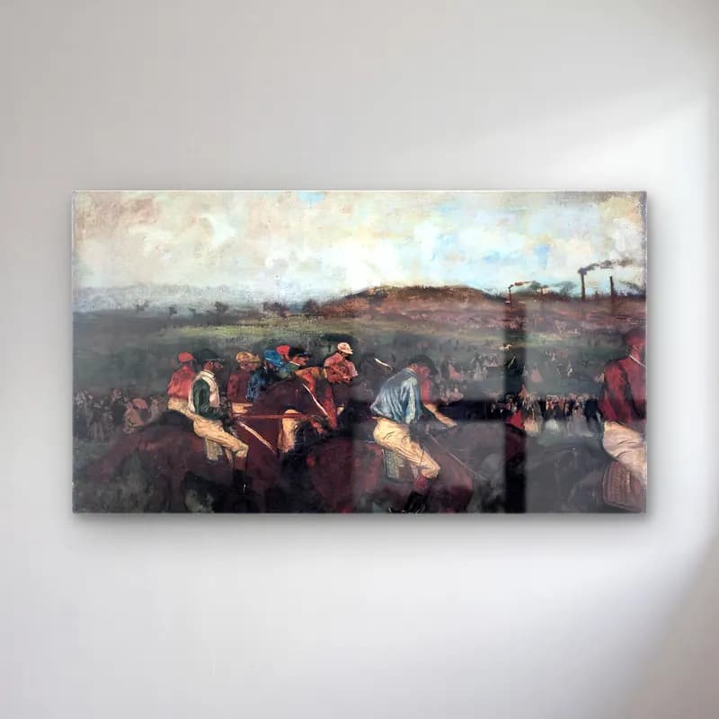 Edgar Degas – Gentlemen s Race. Before the Start cam tablo — Edgar Degas – Gentlemen s Race. Before the Start — empresyonist savaş sahnesi