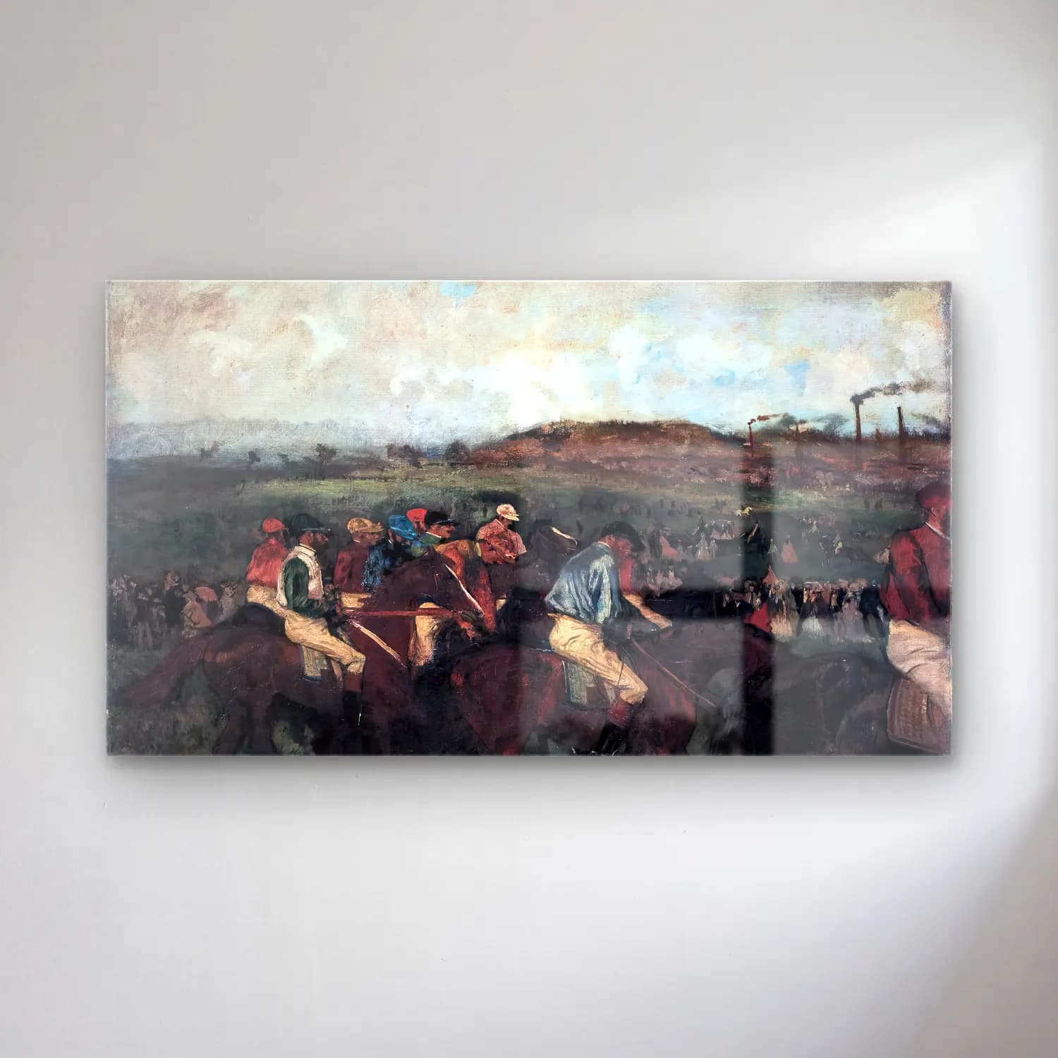 Edgar Degas – Gentlemen s Race. Before the Start cam tablo — Edgar Degas – Gentlemen s Race. Before the Start — empresyonist savaş sahnesi