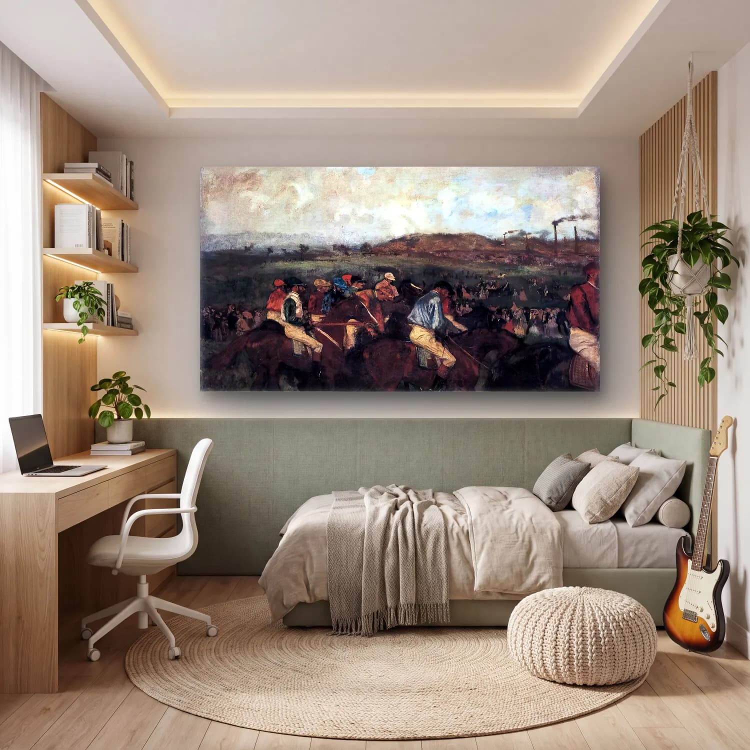Edgar Degas – Gentlemen s Race. Before the Start cam tablo — genç odasında