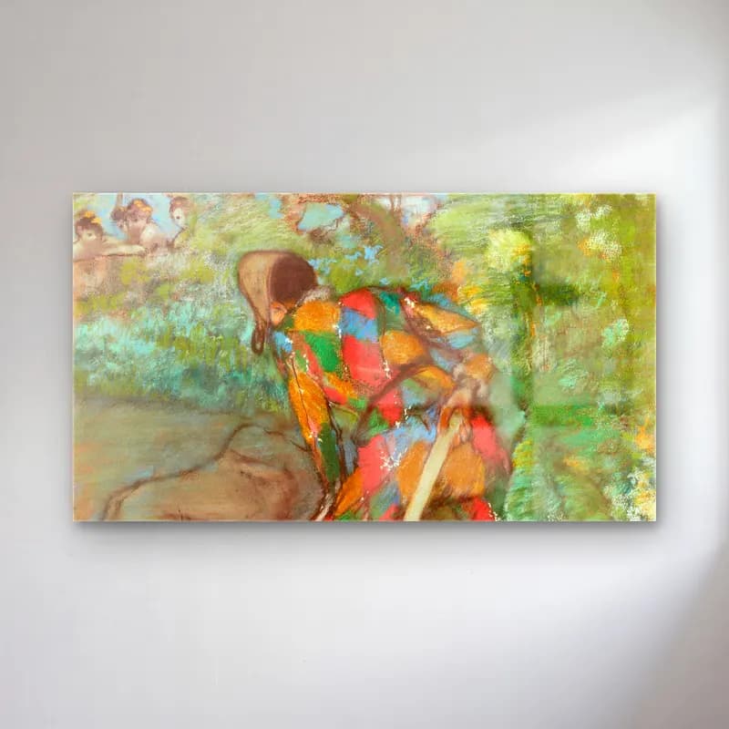 Edgar Degas – Harlequin cam tablo — Edgar Degas – Harlequin — empresyonist elbiseli kadın