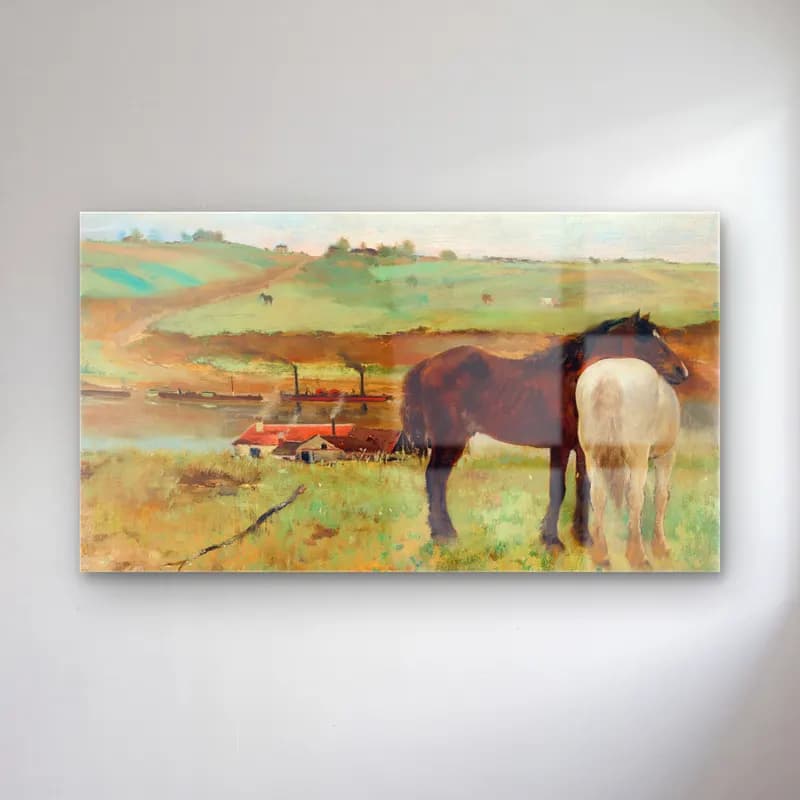 Edgar Degas – Horse in a Meadow cam tablo — Edgar Degas – Horse in a Meadow — empresyonist at