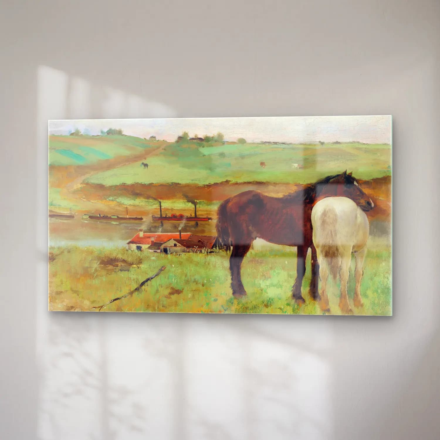 Edgar Degas – Horse in a Meadow cam tablo — sağ açıdan görünüm